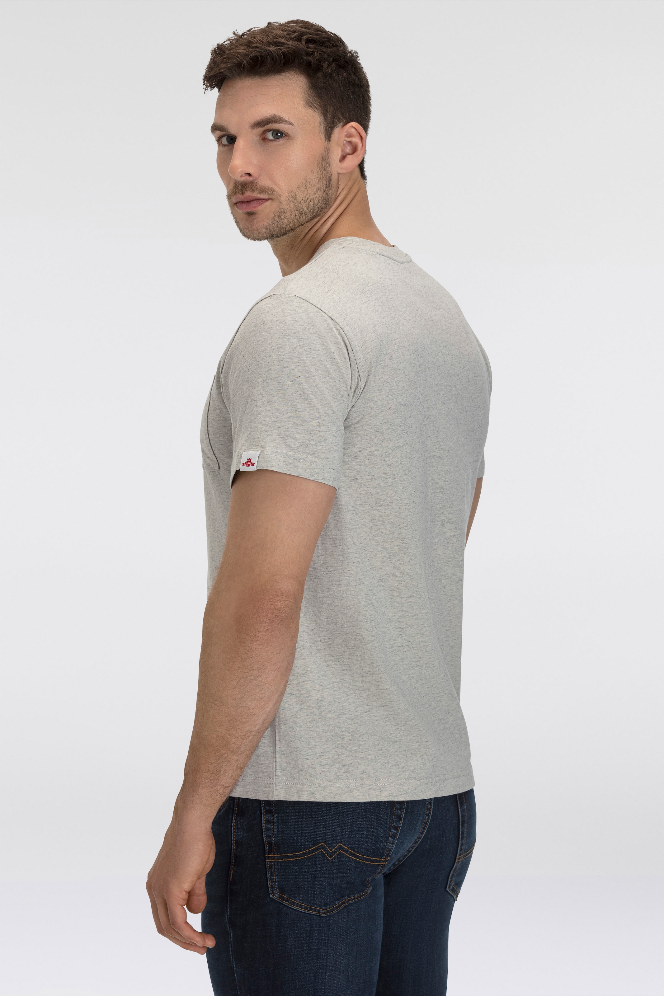 Replay T-Shirt, mit Brusttasche