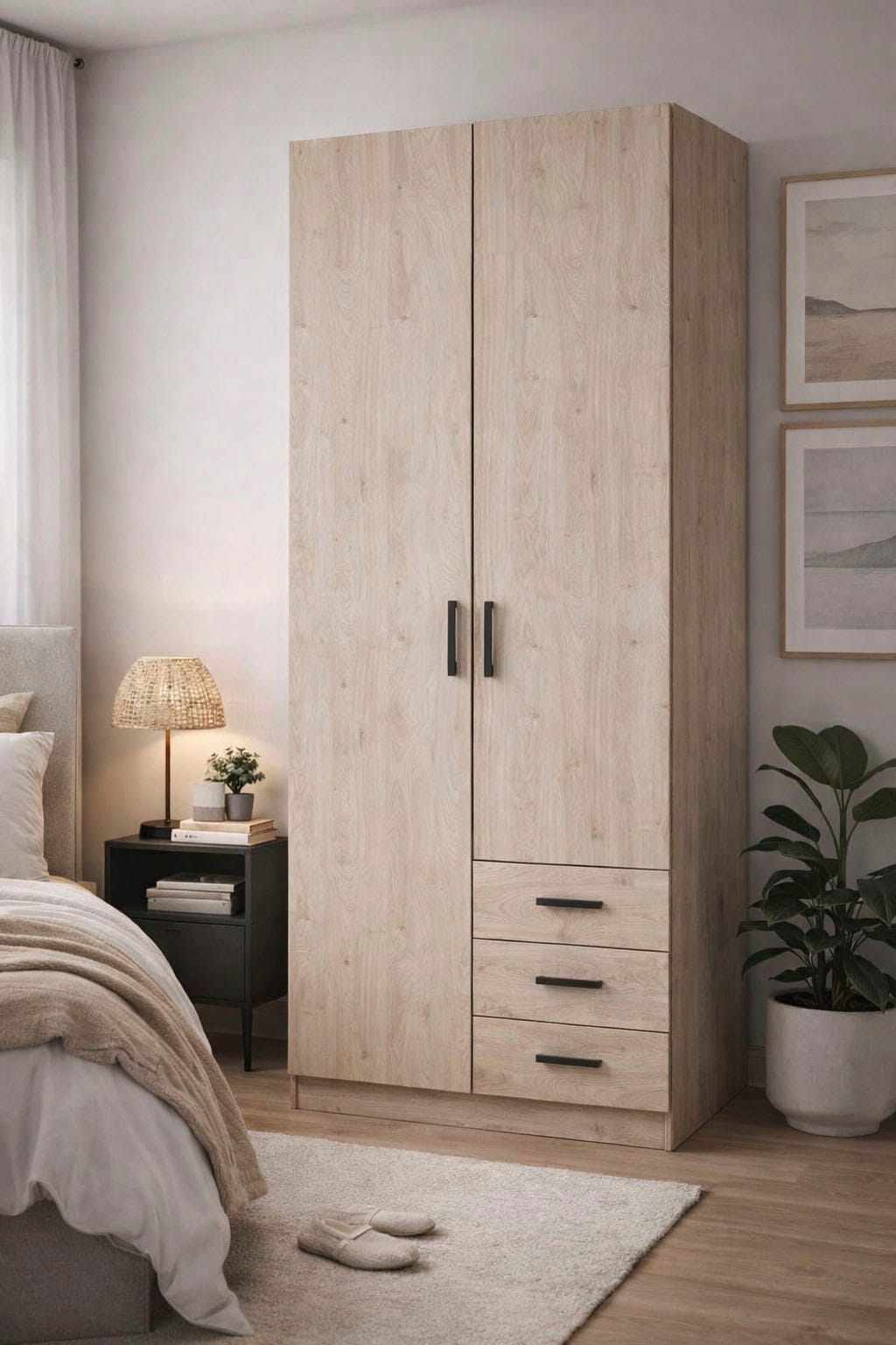 Home affaire Kleiderschrank »Sprint, viel Stauraum, robuste Qualität, 3 Breiten 98, 147, 195 cm« Breite 98,5/147 oder 195,5 cm, je mit Einlegeböden und Kleiderstange