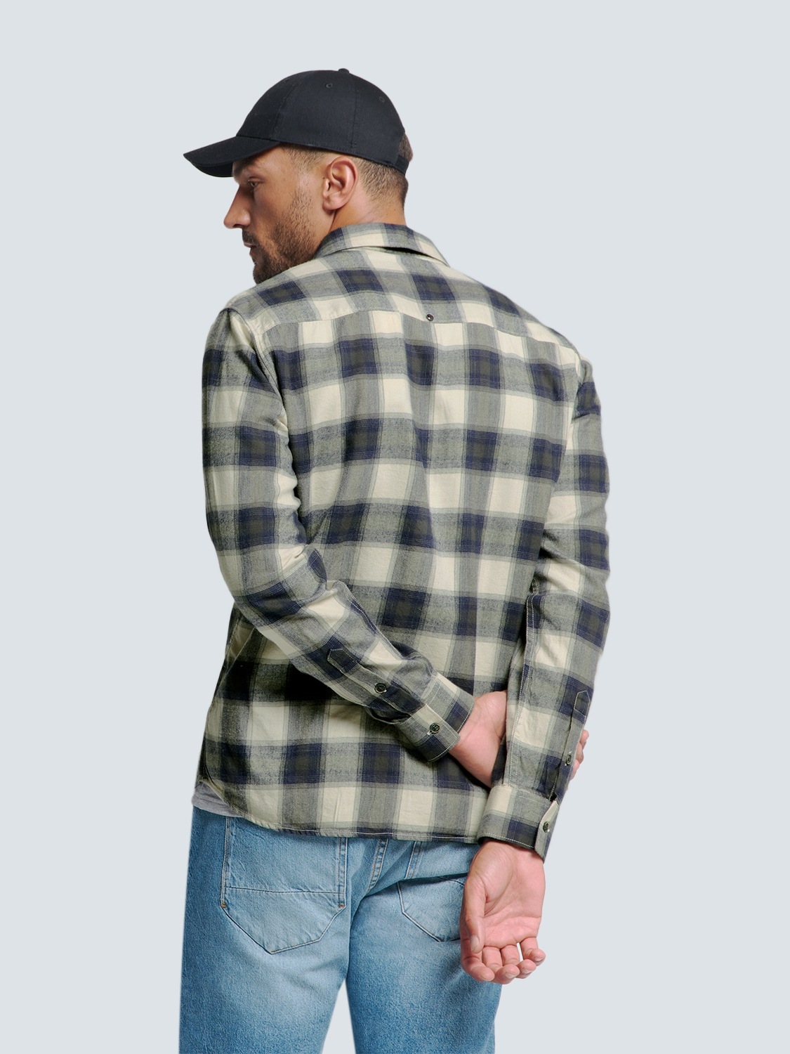 NO EXCESS Karohemd mit Kent Kragen günstig online kaufen