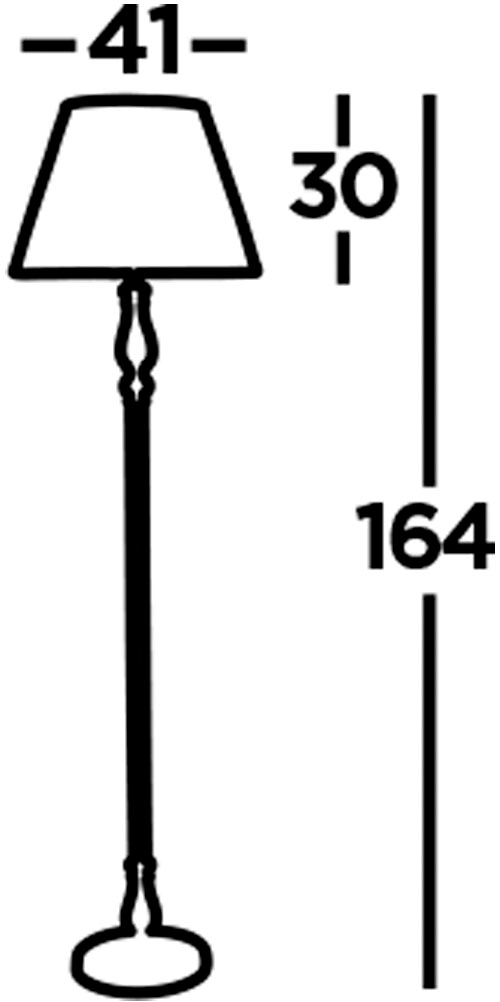 Searchlight Stehlampe »Flemish Floor Lamp- Antique Brass  Pleated Shade« E27 1 Stk.