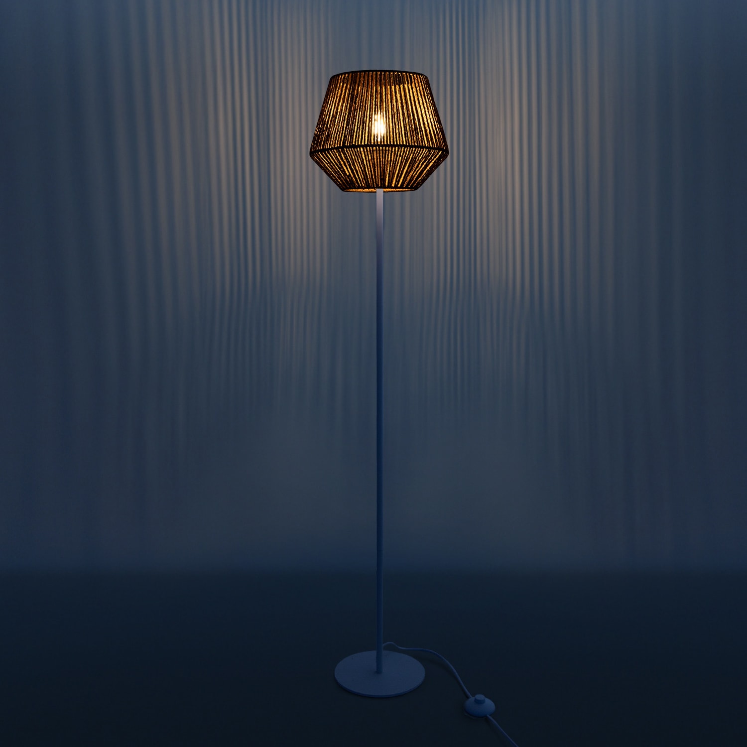 Paco Home Stehlampe Optik Wohnzimmer flammig-flammig, 1 LED Boho Modern E27 Schlafzimmer »Pinto«, BAUR Korb 