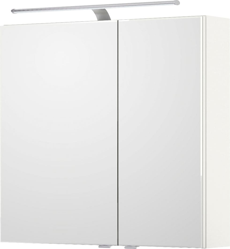 Saphir Spiegelschrank »6005 Sprint Badschrank, 2 Spiegeltüren, 2 Einlegeböden, 75 cm breit«, inkl. LED-Beleuchtung, Türdämpfer, Schalter-/Steckdosenkombination