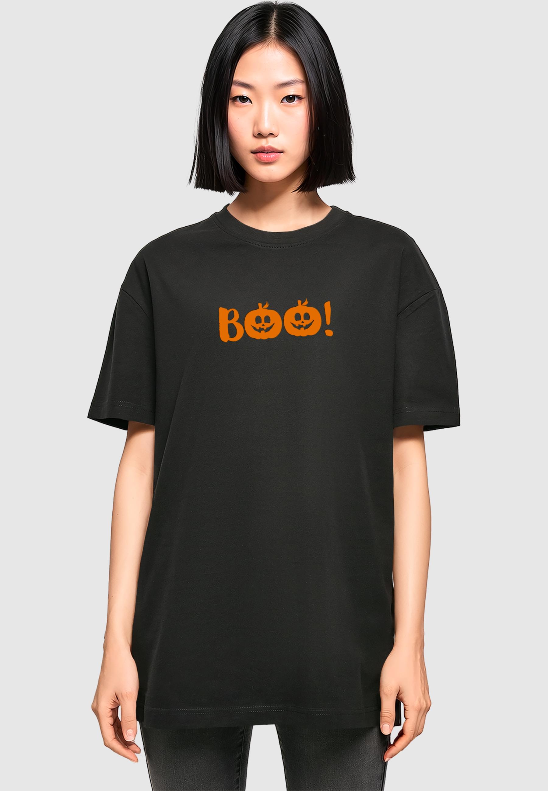 Thumbnail - Merchcode T-Shirt "Merchcode Ladies Halloween - Boo Pumpkin Tee" 1 Stk.