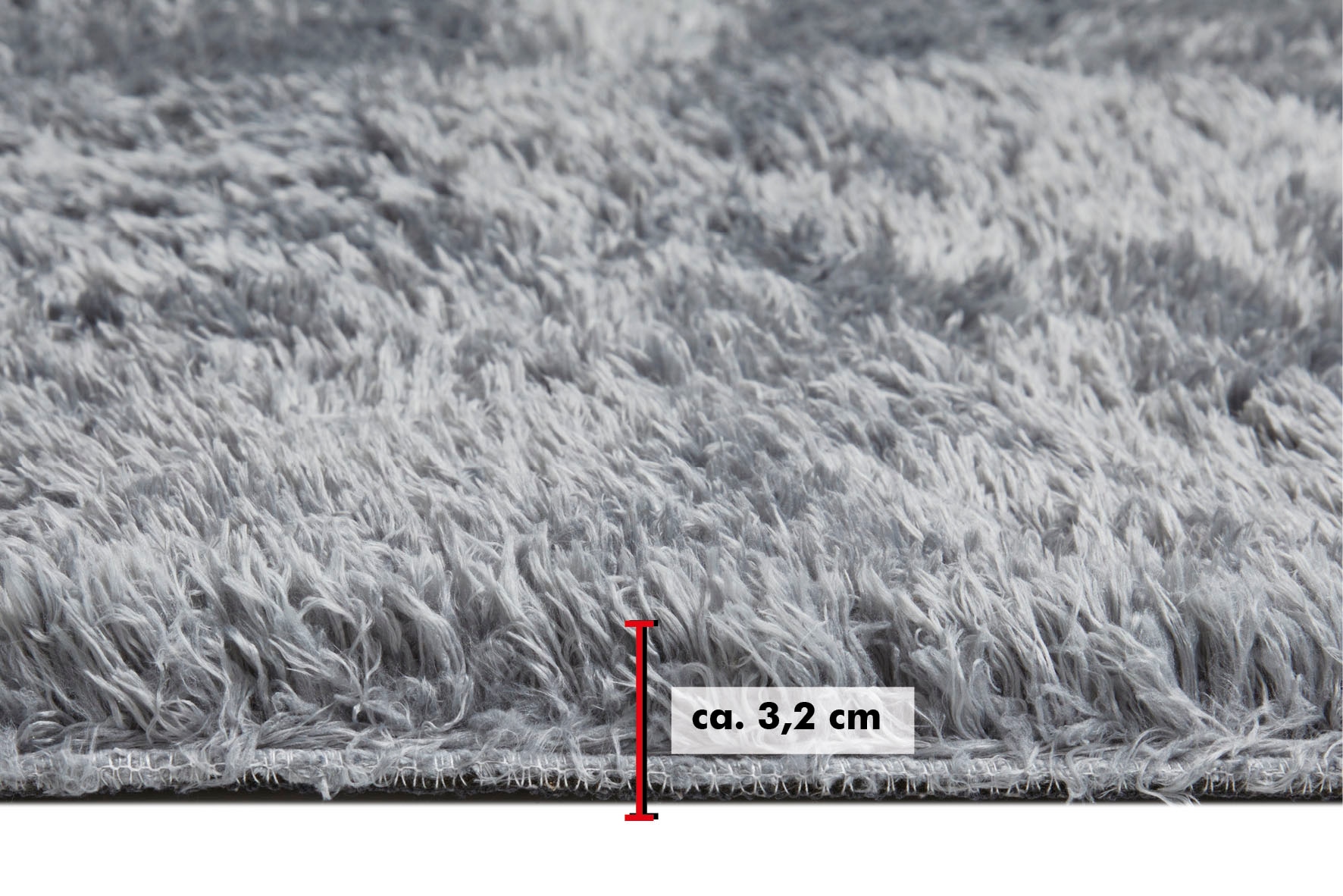 Andiamo Hochflor-Teppich »Posada«, rechteckig, 32 mm Höhe, Uni-Farben, weich & kuschelig, Wohnzimmer