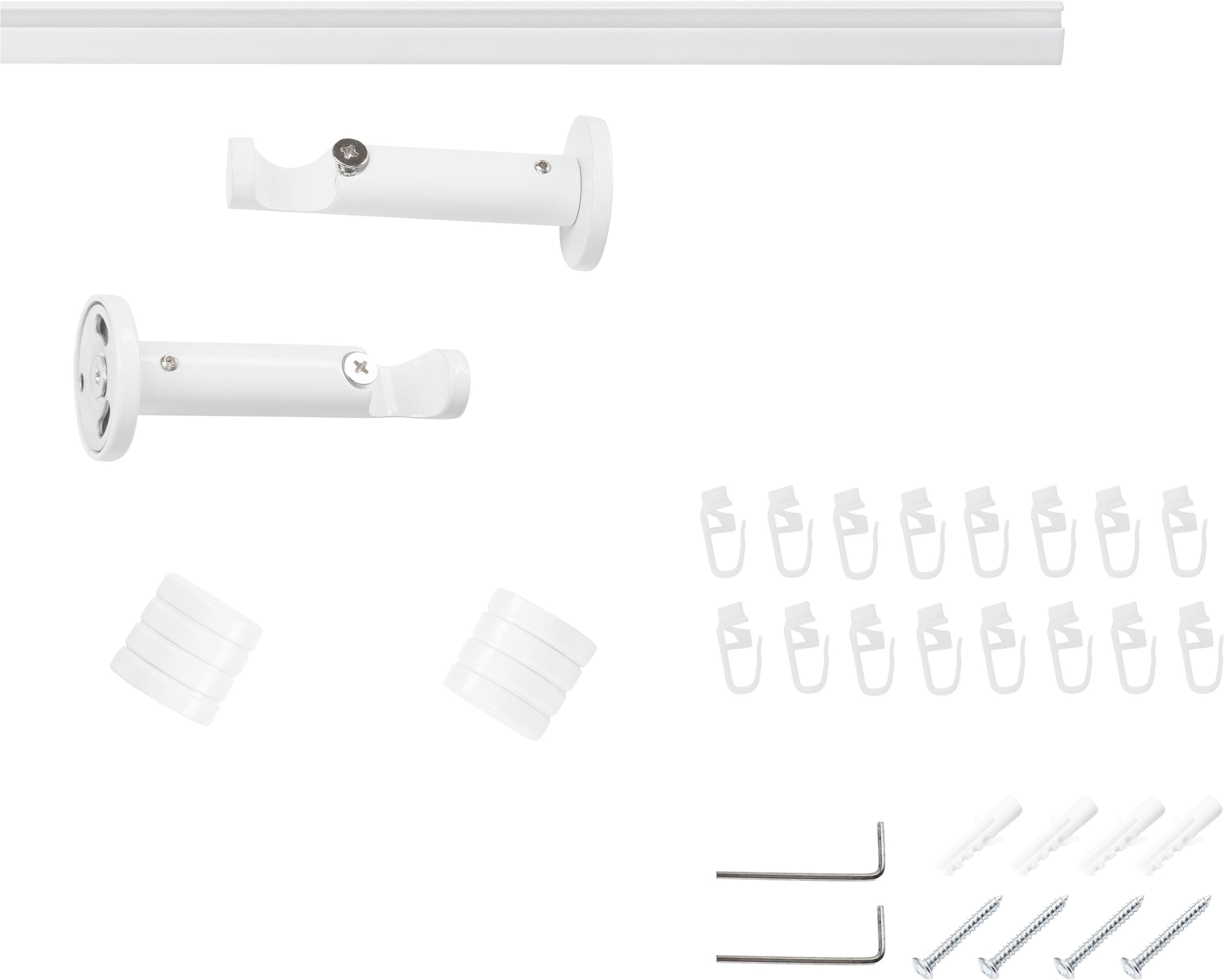 SN DECO GROUP Gardinenstange Ø 19 mm 1 läufig-läufig Fixmaß;kürzbar