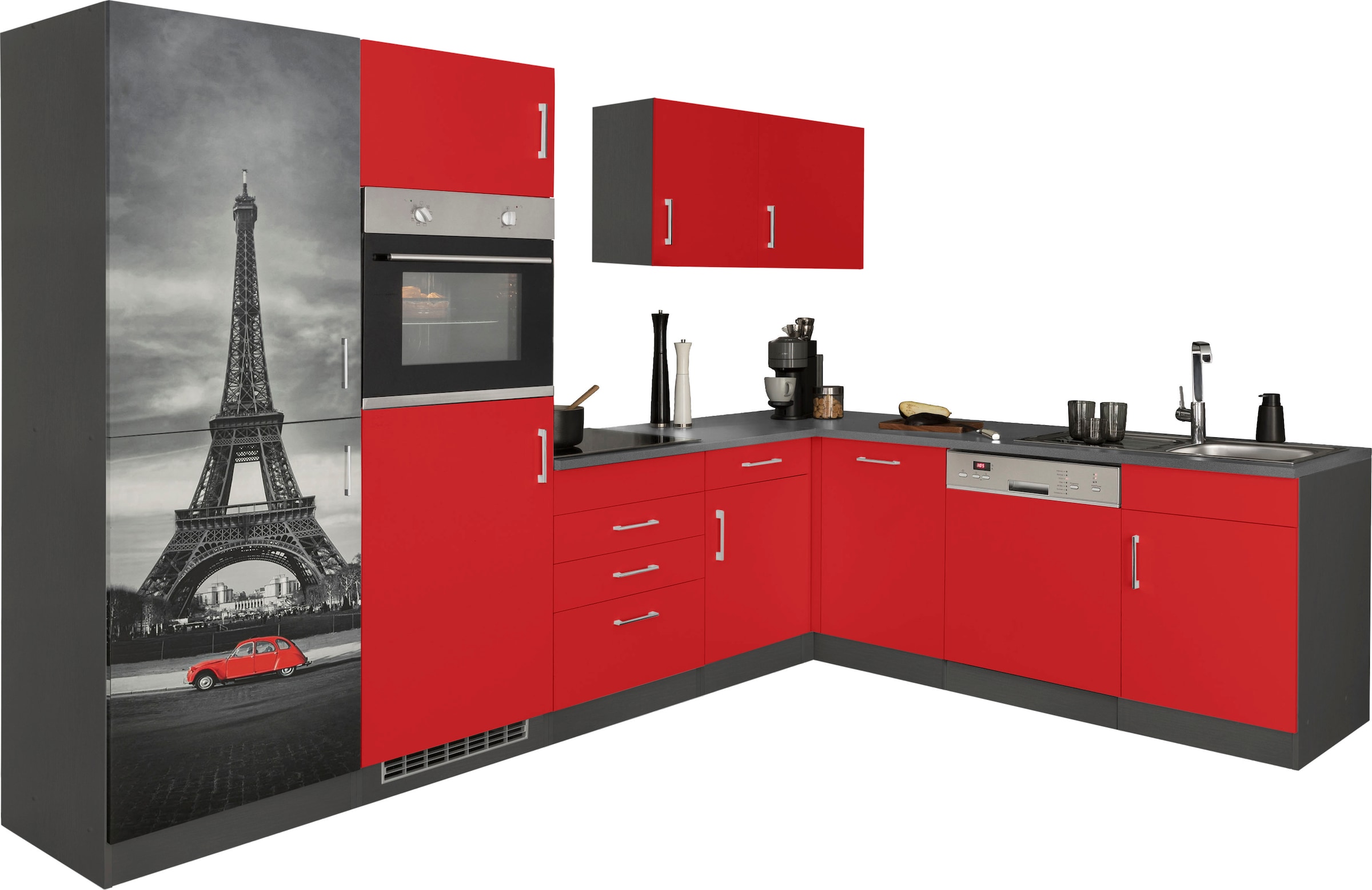 KOCHSTATION Winkelküche "KS-Paris", ohne E-Geräte, Stellbreite 290/220 cm günstig online kaufen