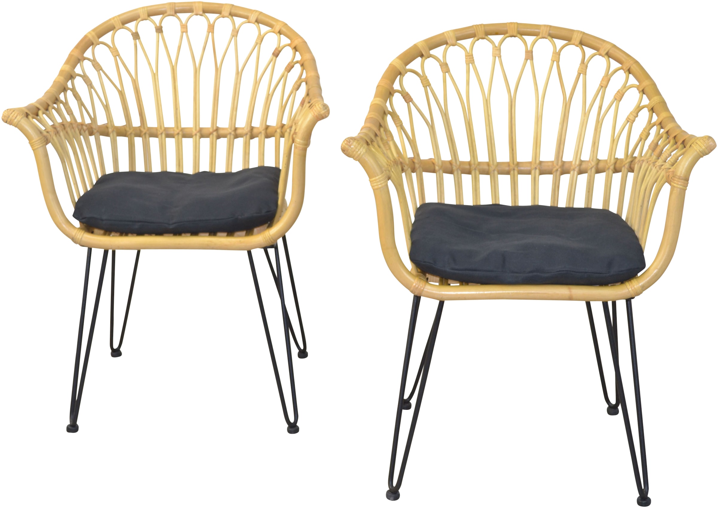 HOFMANN LIVING AND MORE Esszimmersessel "Rattan" Spar-Set, 2er-Set, Handgef günstig online kaufen