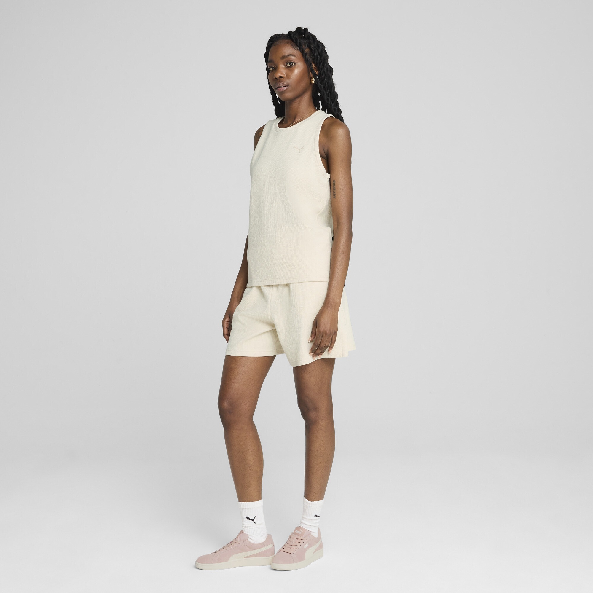 PUMA Sporthose »HER 5" Shorts mit hohem Bund Damen«