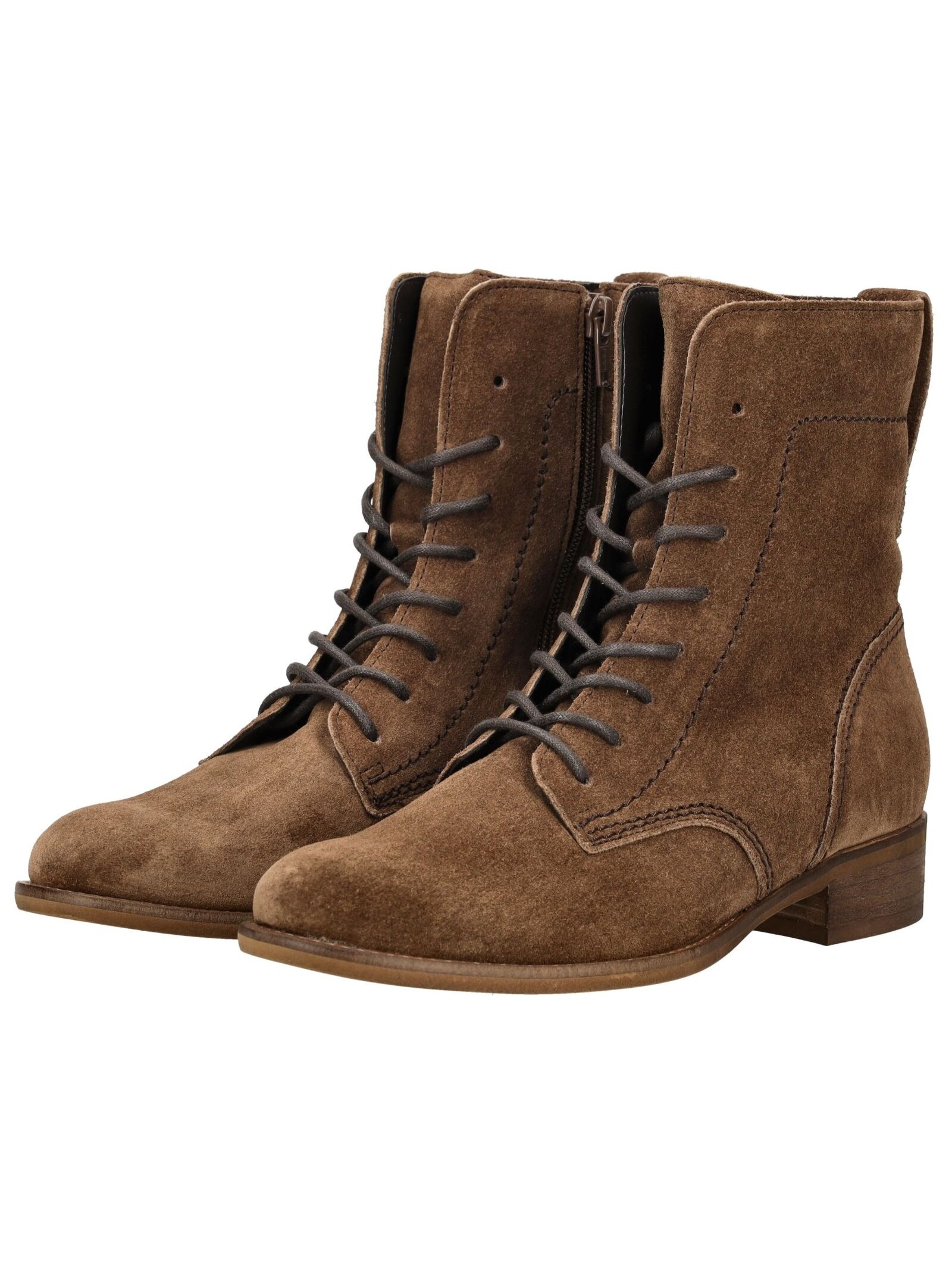 Gabor Damen Schnürstiefelette Veloursleder Blau Gr. 39 3