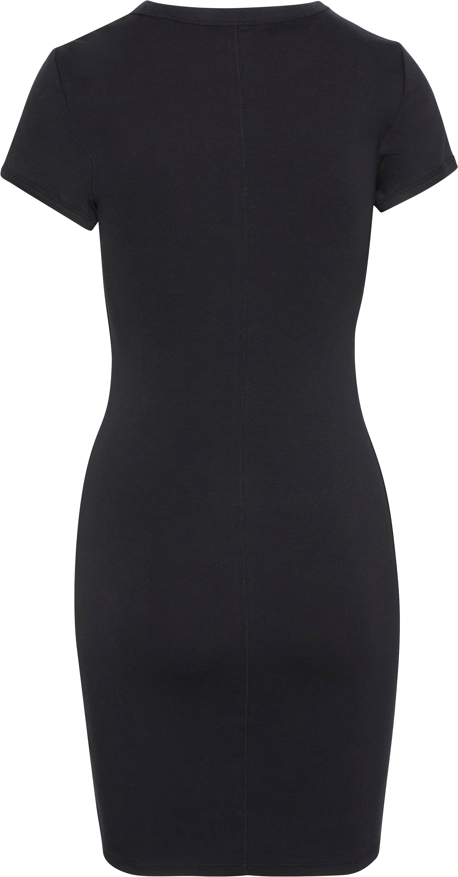 Calvin Klein Jeans Jerseykleid »SS CTN CNTR 1X1 RB S«, Mit Rundhalsausschnitt
