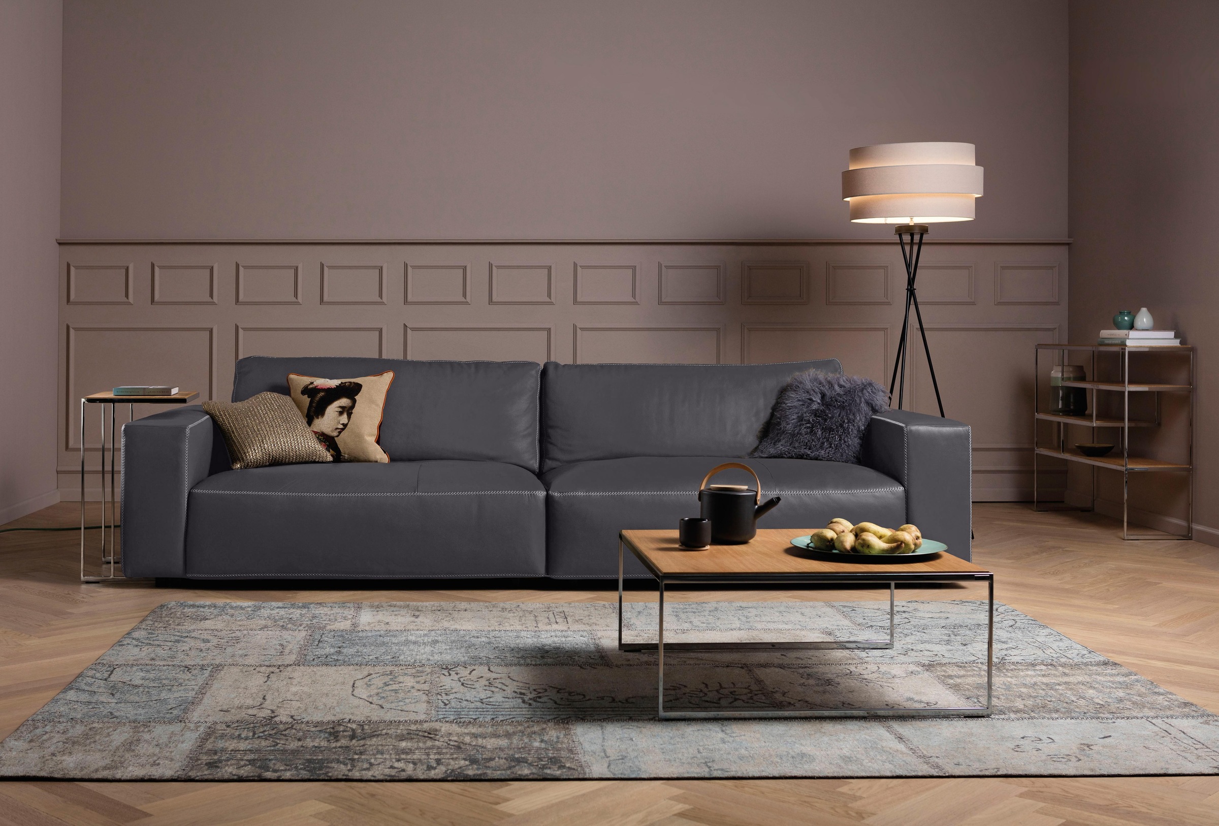 Musterring Big-Sofa "LUCIA Mega Sofa, zeitlos, bequem, Breite 292cm, Kontrastnähte" in vielen Qualitäten und 4 unterschiedlichen Nähten, 3-Sitzer