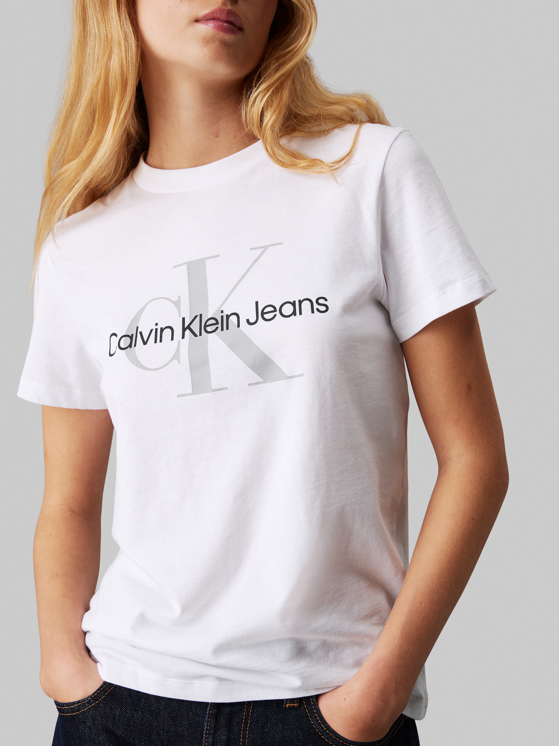 Calvin Klein Jeans T-Shirt SS Monologo Crewneck Tee mit Logodruck günstig online kaufen