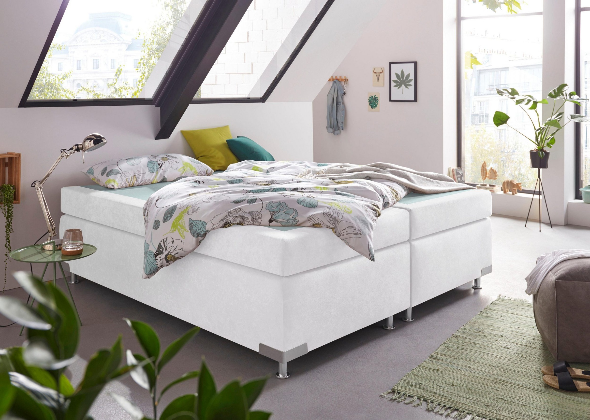 Westfalia Schlafkomfort Boxspringbett »Holland«, ohne Kopfteil, frei im Raum stellbar