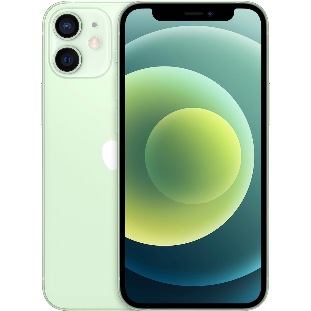 Apple Smartphone »iPhone 12 mini«, grün, 13,7 cm/5,4 Zoll, 64 GB Speicherplatz, 12 MP Kamera, ohne Strom Adapter und Kopfhörer, kompatibel mit AirPods, Earpods