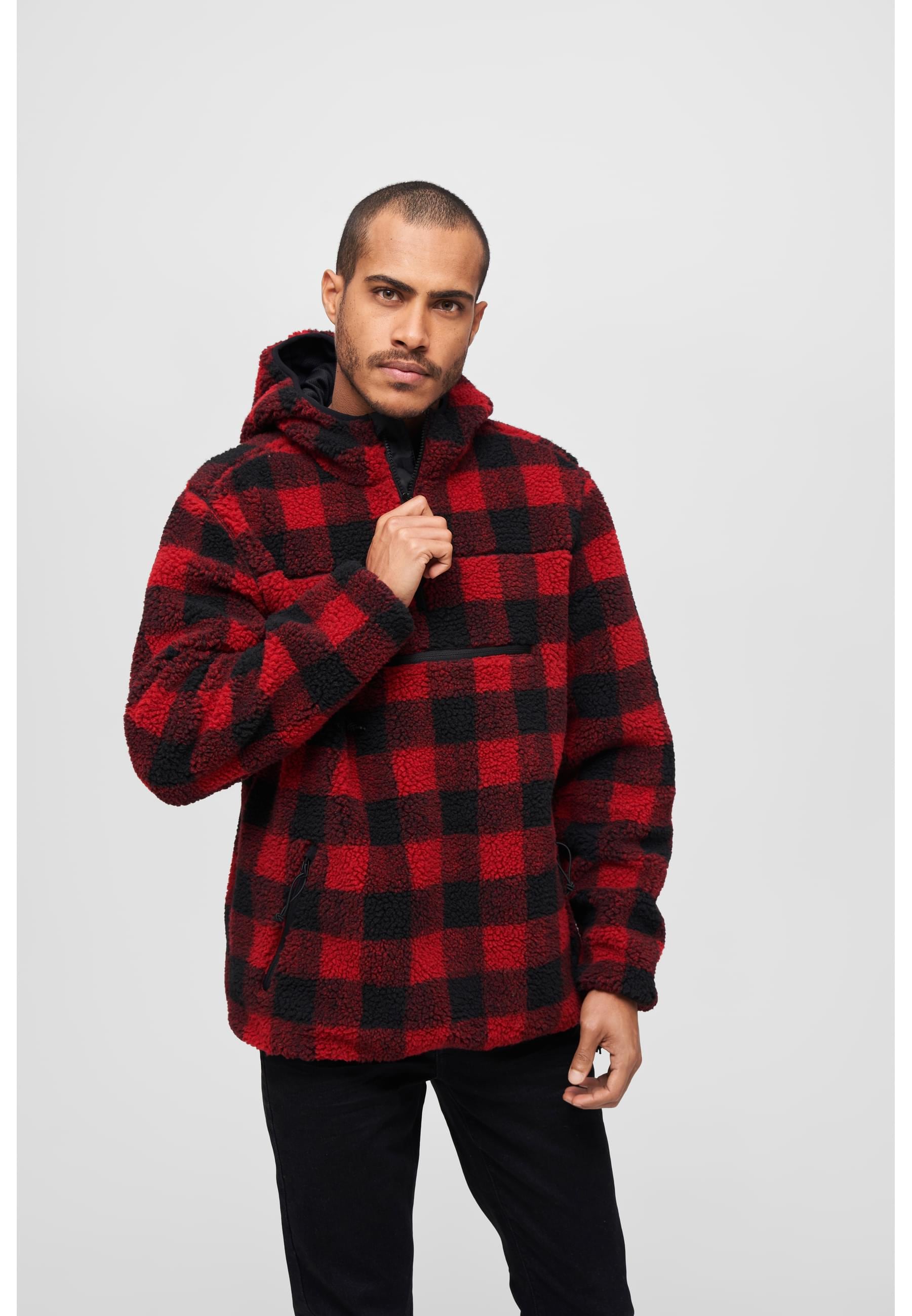 Brandit Anorak »Brandit Herren Teddyfleece Worker Pullover«, (1 St.), mit Kapuze