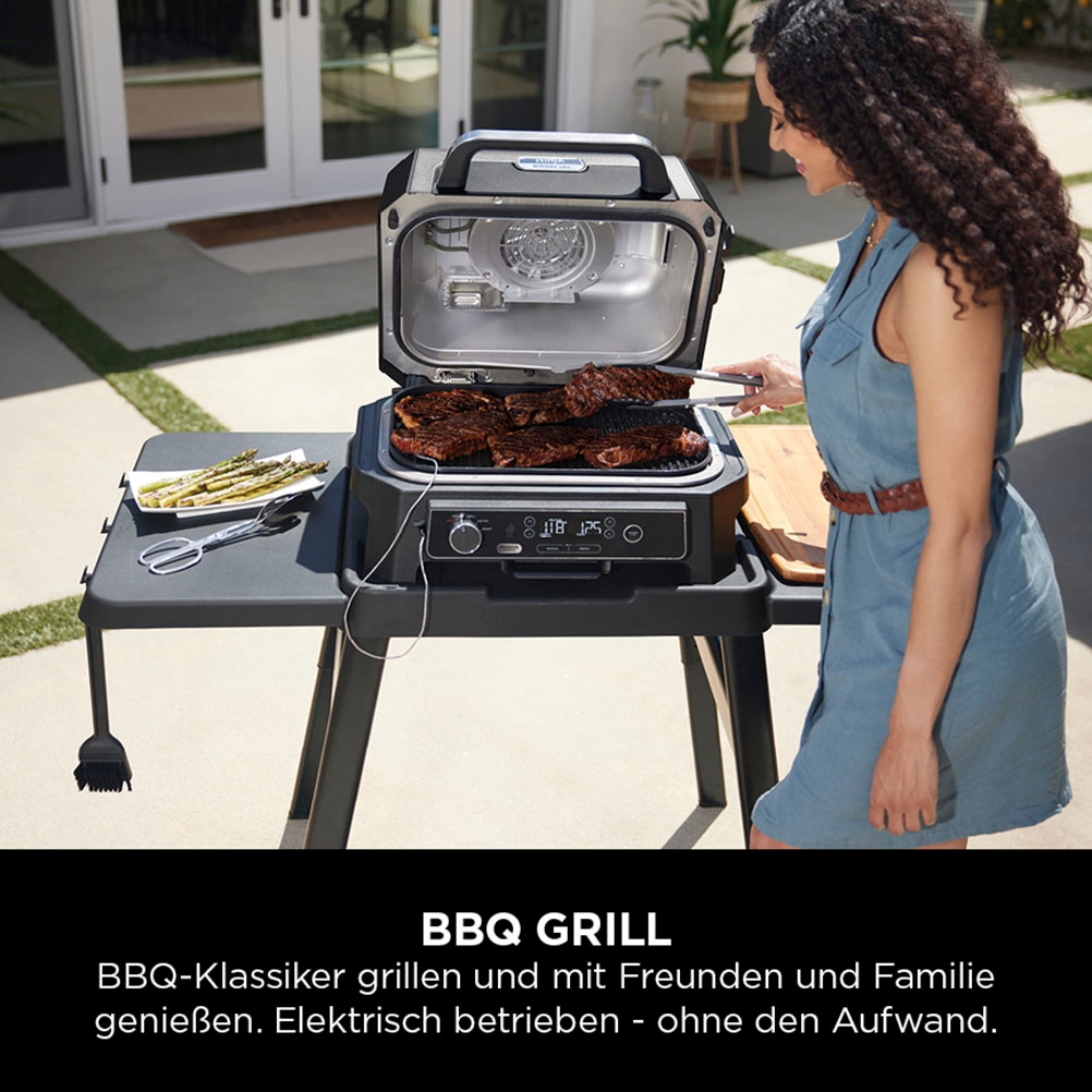 NINJA Elektrogrill »Woodfire OG850EU«, 1700 W, Outdoor Grill, Smoker und Heißluft-Fritteuse