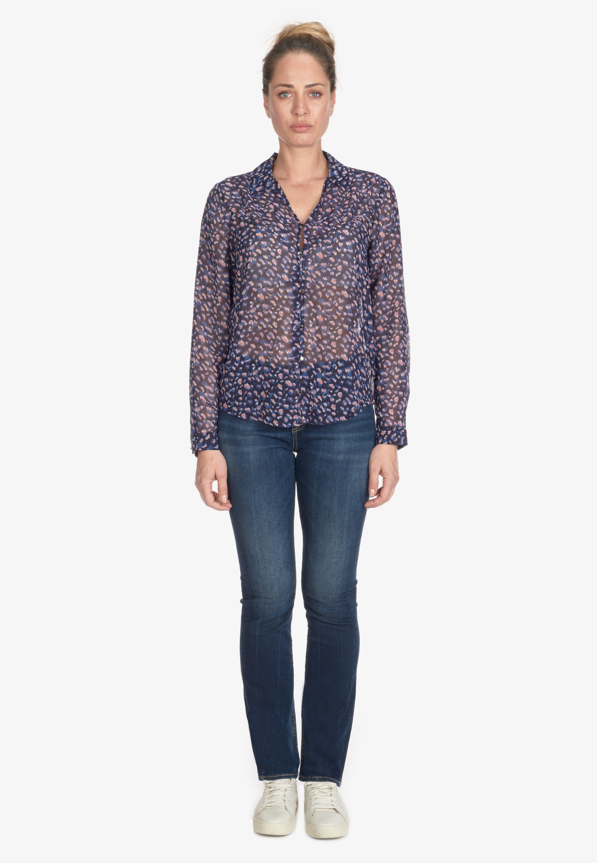 Le Temps Des Cerises Klassische Bluse »LUZ«, mit tollem Animal-Print