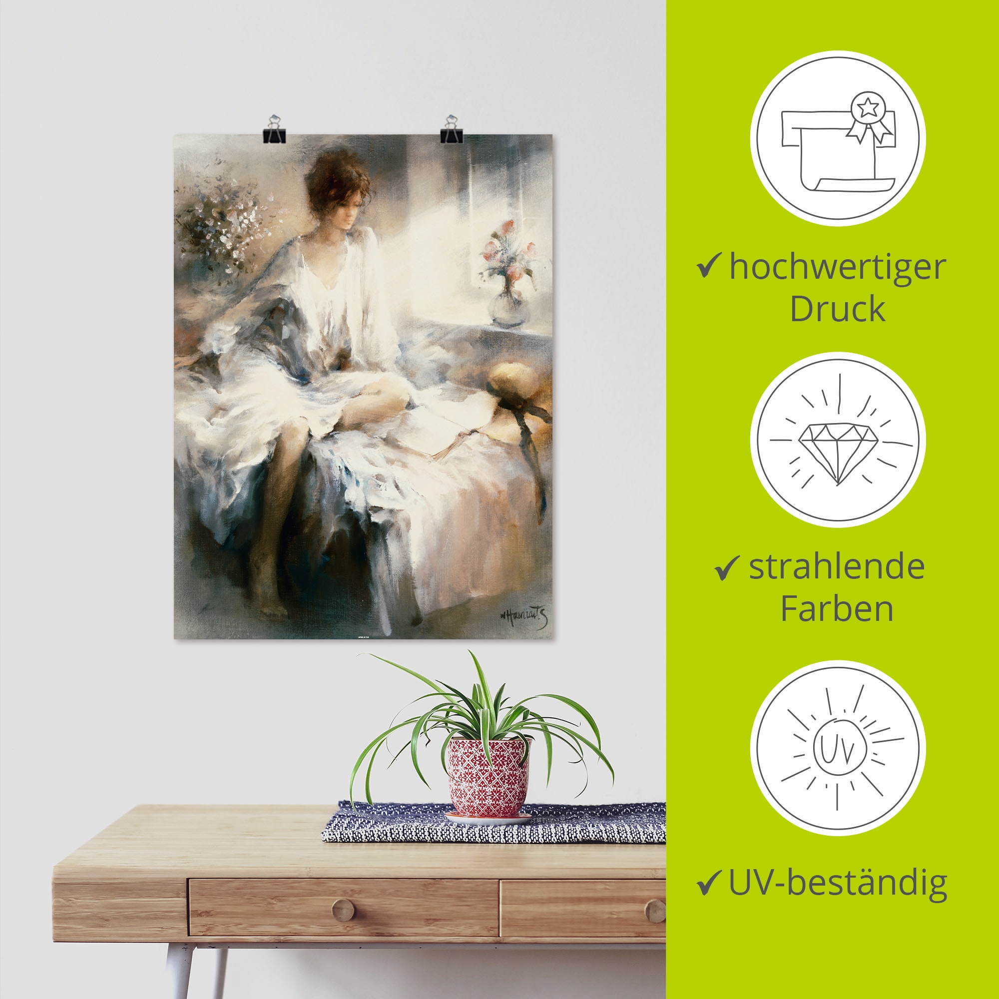 Artland Wandbild »Meditation«, Frau, (1 St.), als Leinwandbild, Poster in verschied. Größen