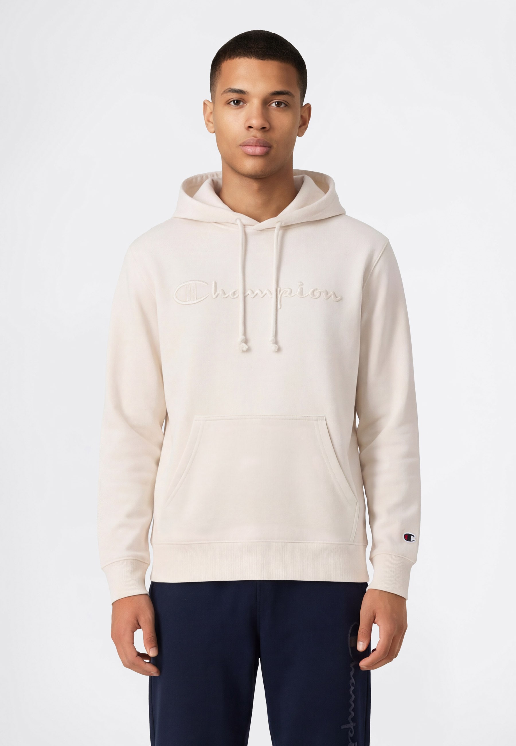 Champion Kapuzensweatshirt "ICONS TONAL Terry Hoodie with Big Logo", mit Kapuze, Langarm-Design, aus Baumwolle und Polyester