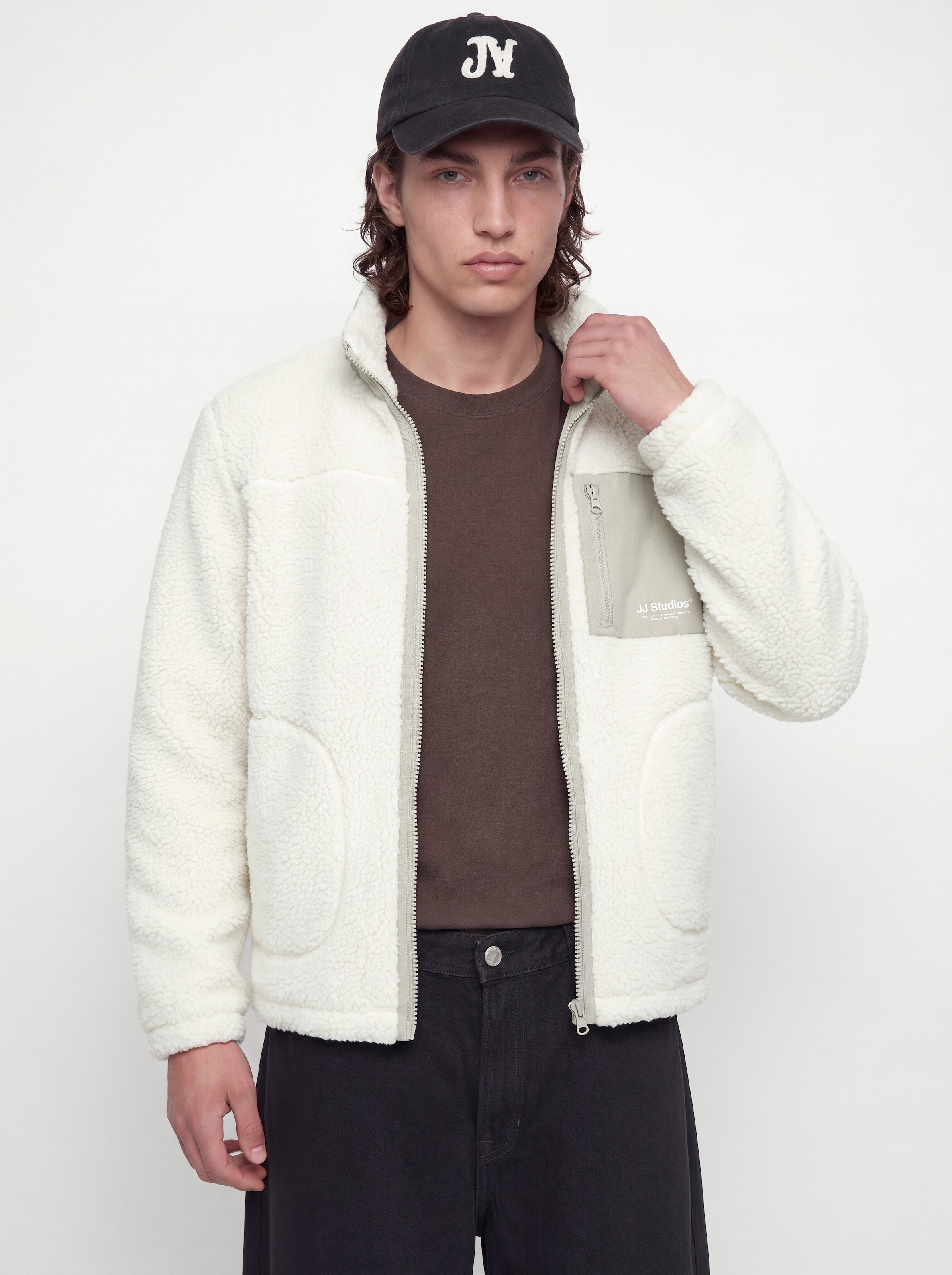 Jack & Jones Plüschjacke »JJESOHO TEDDY JACKET AW26 NOOS« Kunstfaser, Teddy Material