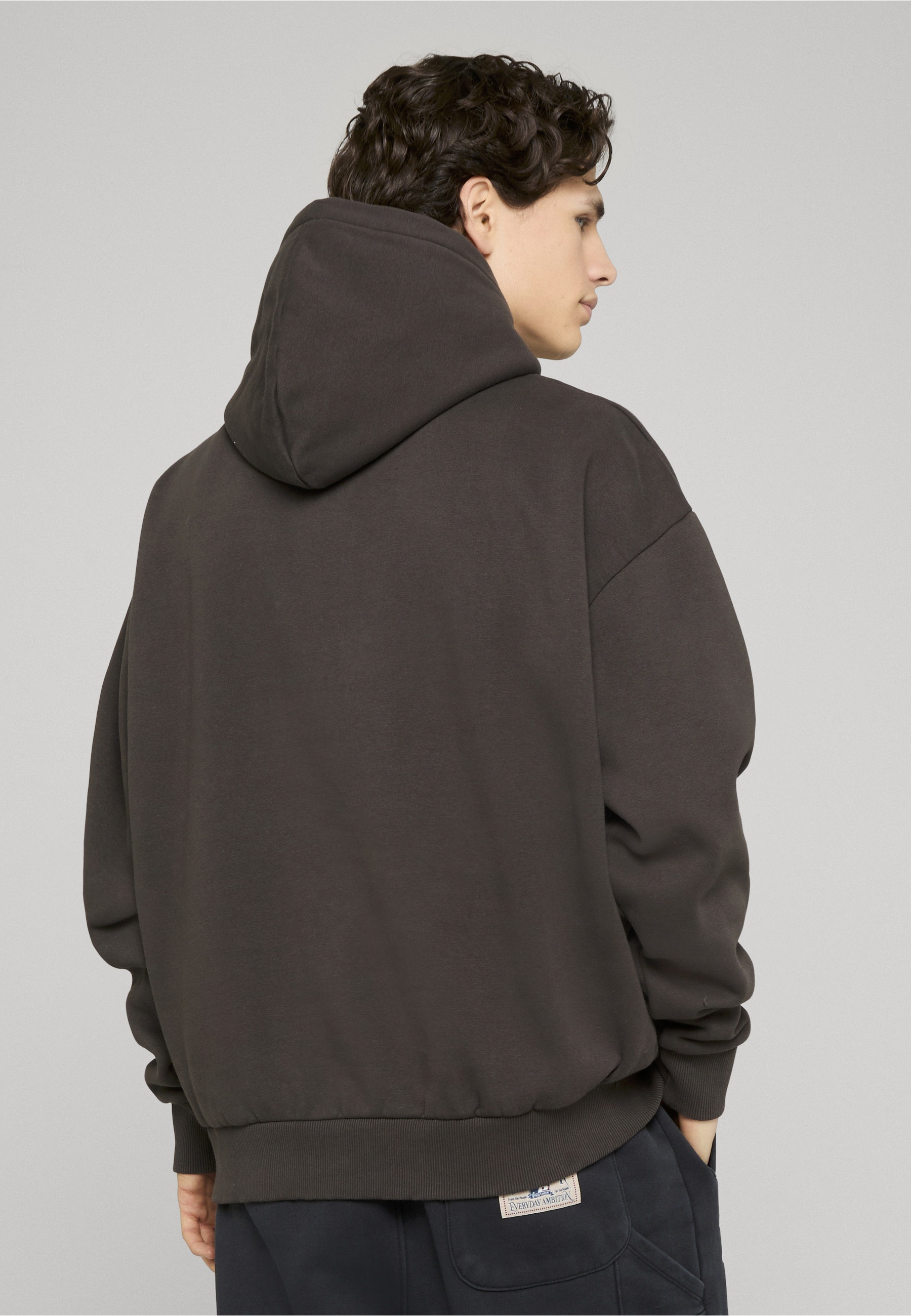 DROPSIZE Super Heavy Blank Hoodie Washed Black XXL 3