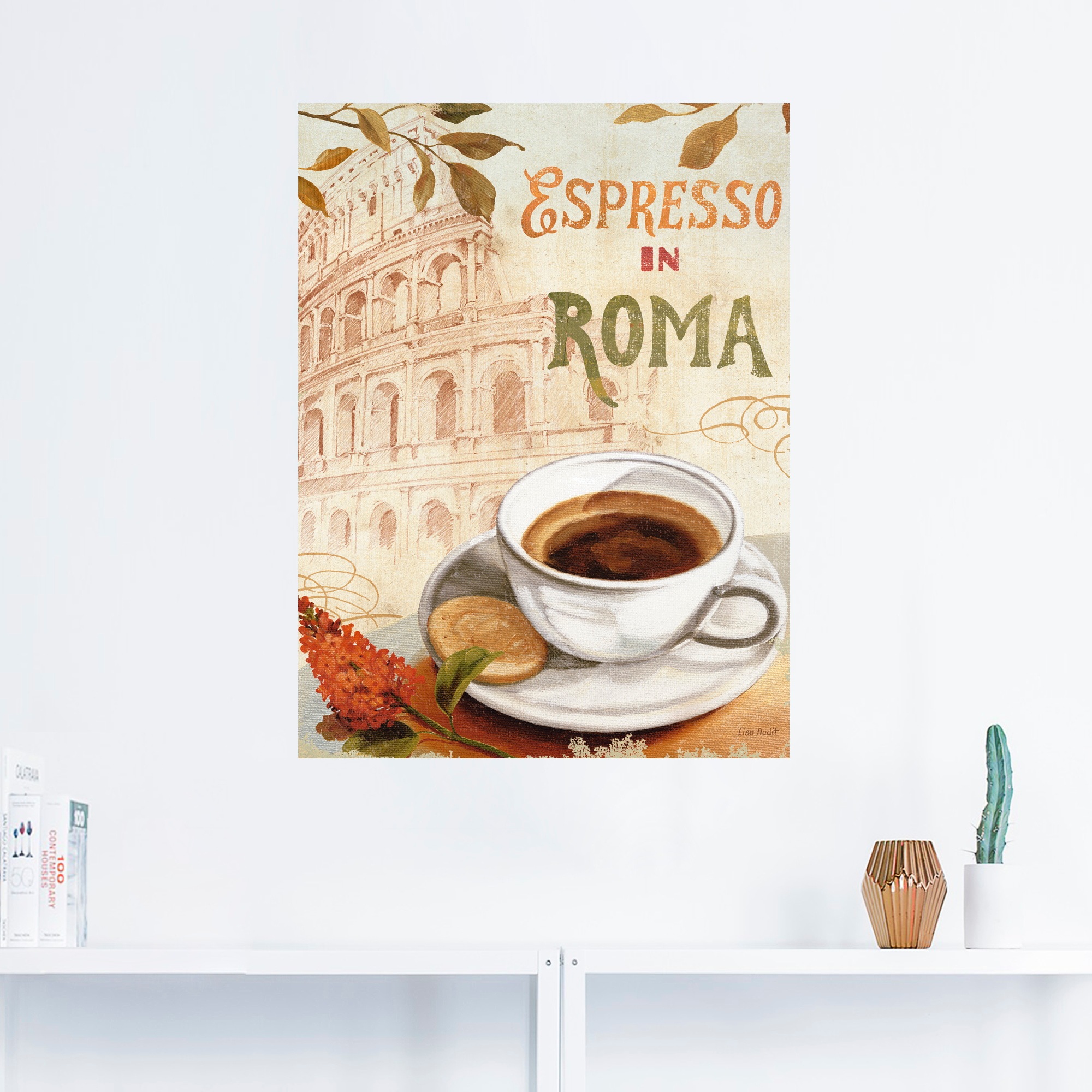 Artland Wandbild »Kaffee in Europa III«, Getränke, (1 St.), als Leinwandbild, Wandaufkleber in verschied. Größen