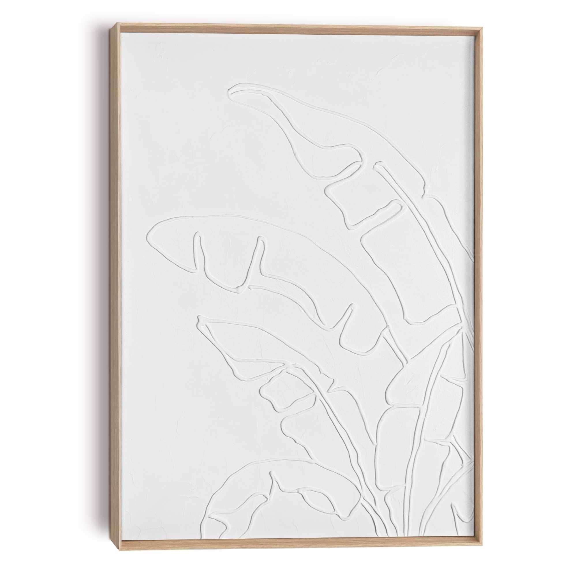 Reinders Wandbild "Palmblätterrelief", Wohnzimmer - Weiß - MDF - Blumen und günstig online kaufen