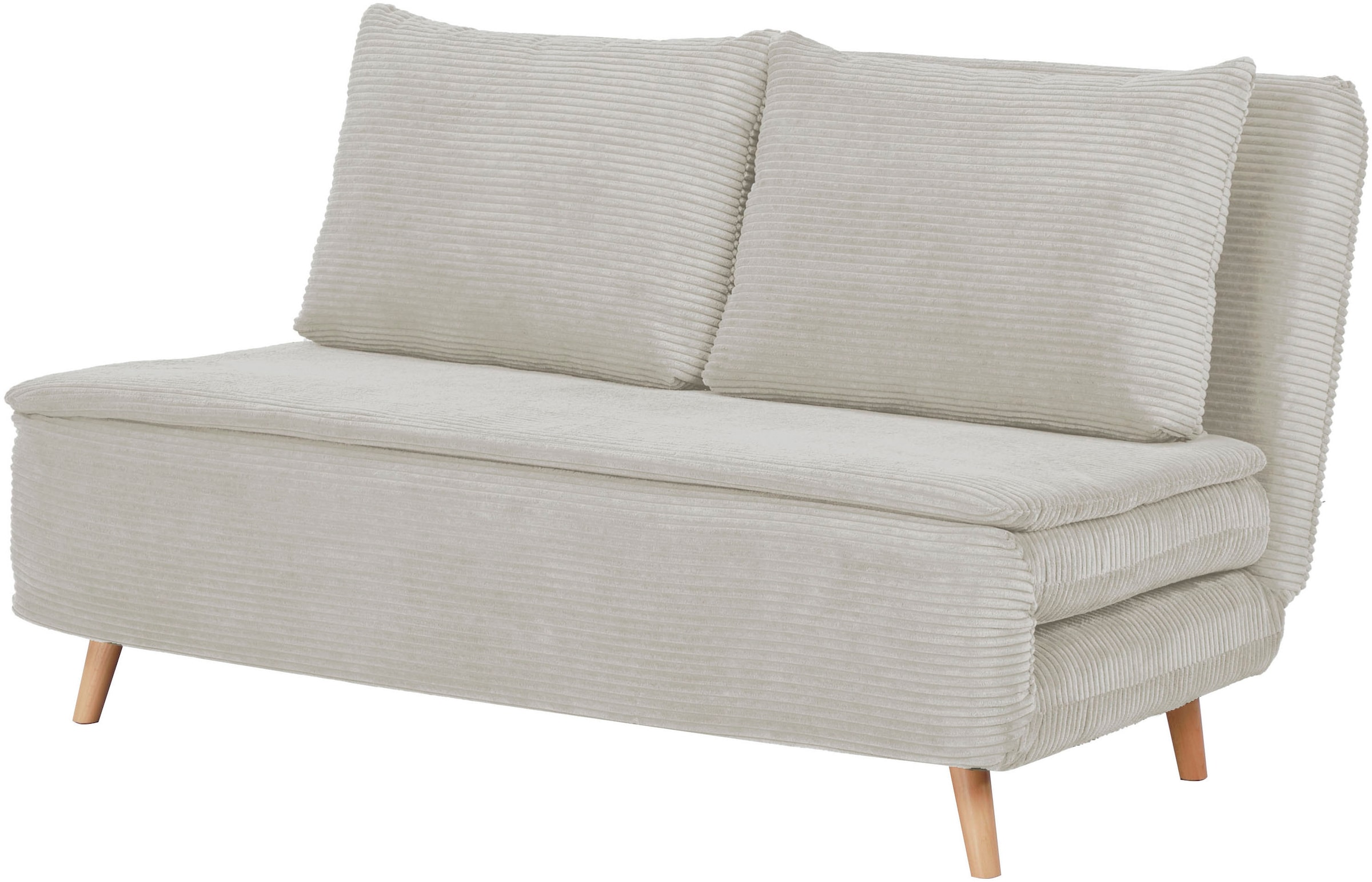 Home affaire Schlafsofa »AINSLEY 140 cm -2-Sitzer, verstellbare Rückenlehne« wandelbar zum Gästebett, Relaxsofa, Webstoff u. Cord-Bezug