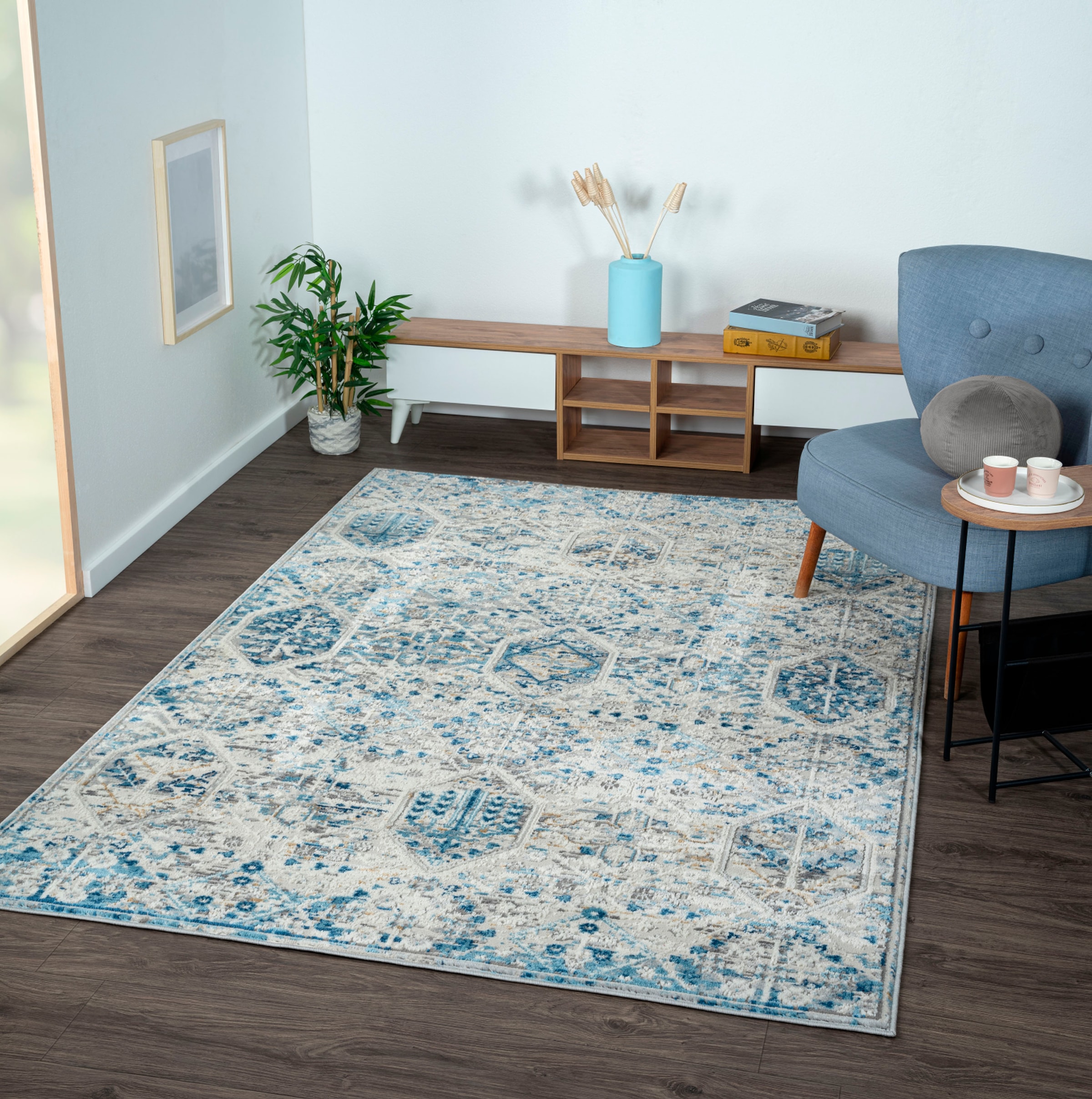 Myflair Möbel & Accessoires Teppich "My Heriz 2" rechteckig 8 mm Höhe Kurzflor, klassisches Orient Design, besonders weich durch Microfaser