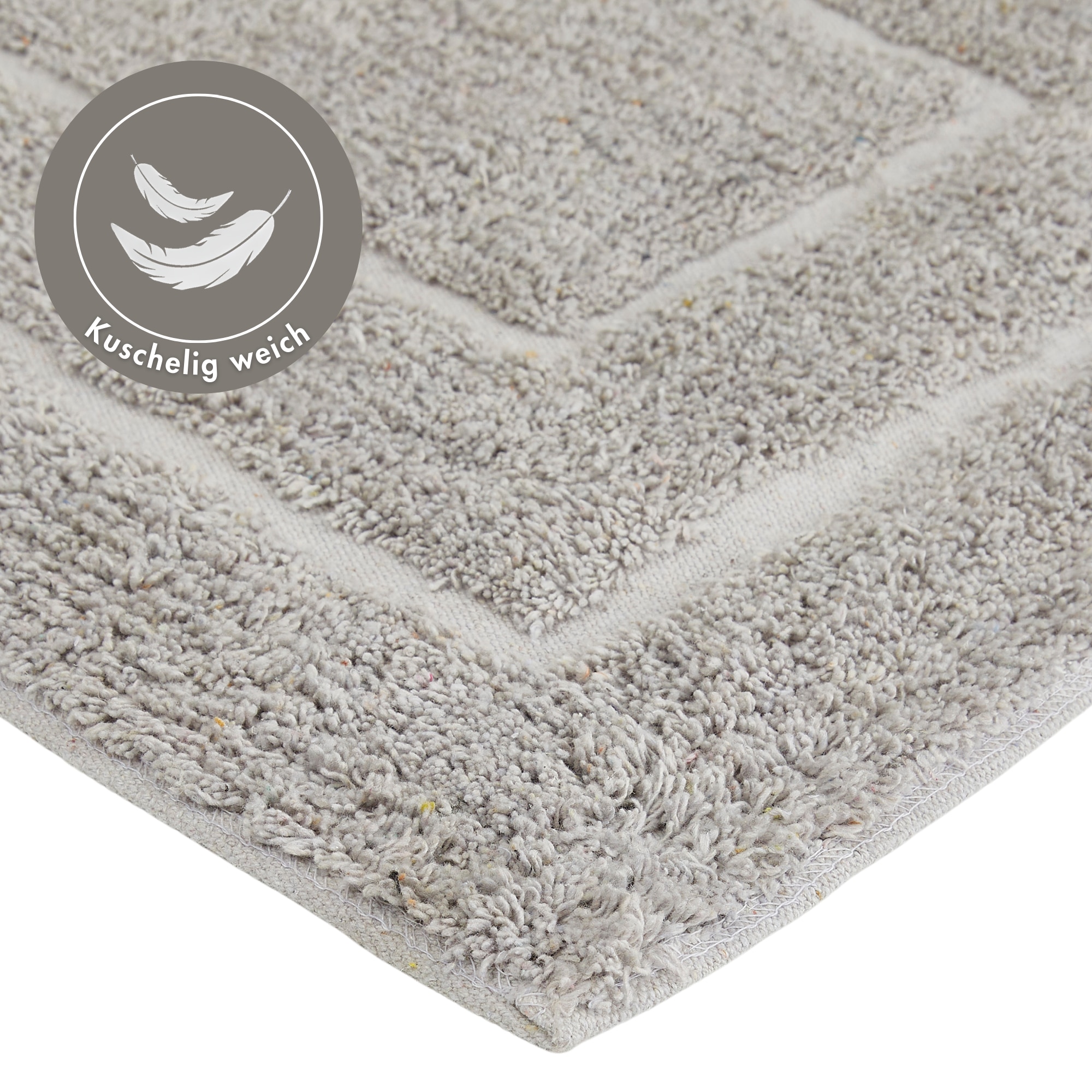 Andiamo Badematte »Havanna, 50x80 cm«, fußbodenheizungsgeeignet-schnell trocknend, Badteppich, Uni Farben, Hoch-Tief Effekt, verschiedene Designs