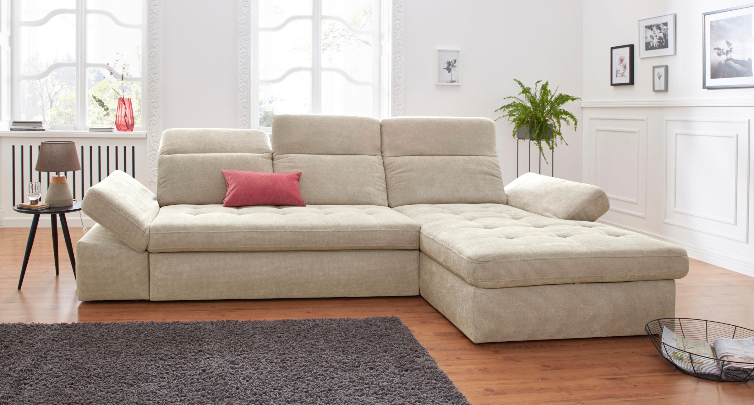 sit&more Ecksofa "Stardust L-Form", wahlweise mit Bettfunktion und Bettkasten