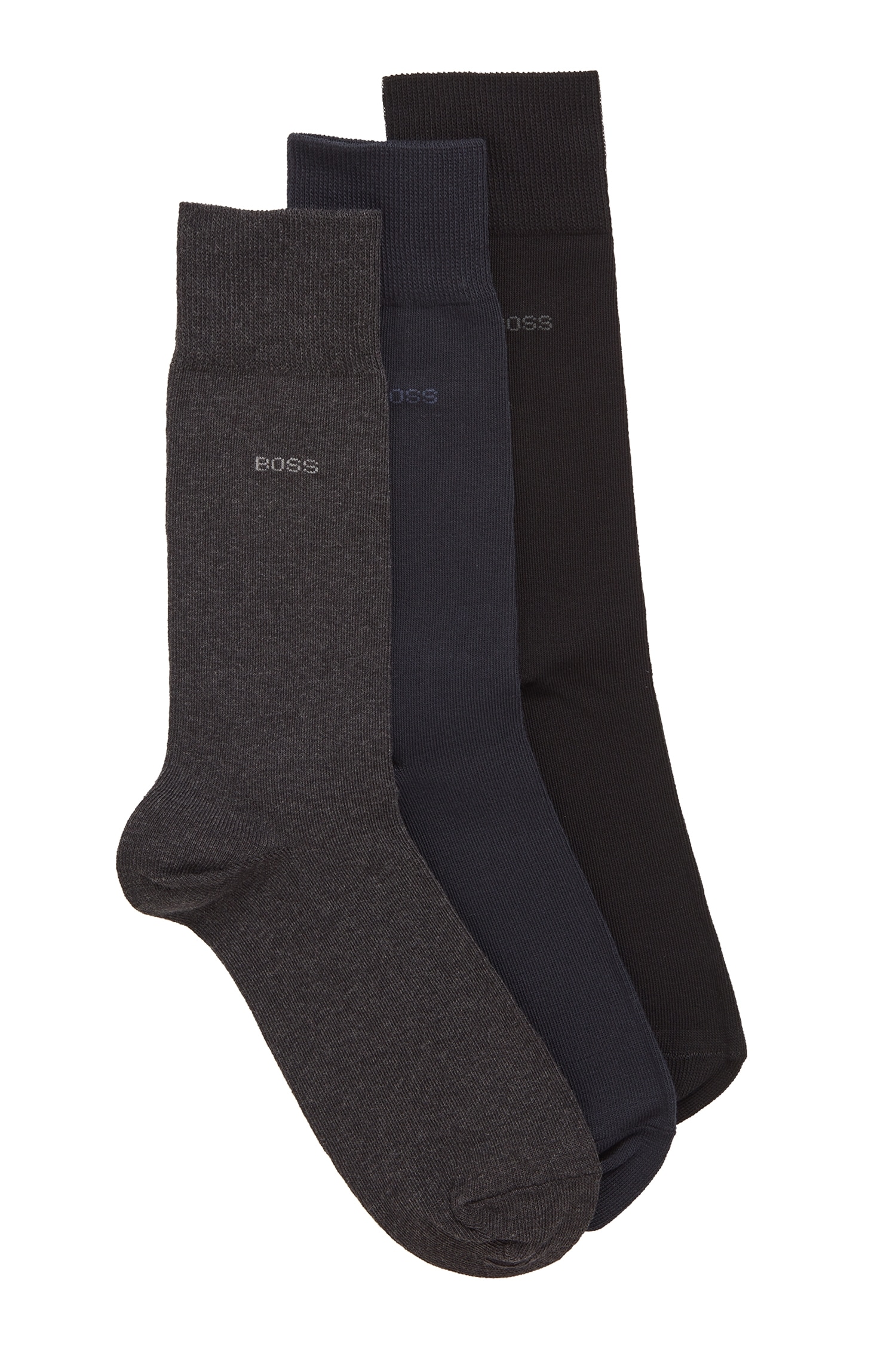 BOSS Socken, (3 Paar), mit eingenähtem Logoschriftzug