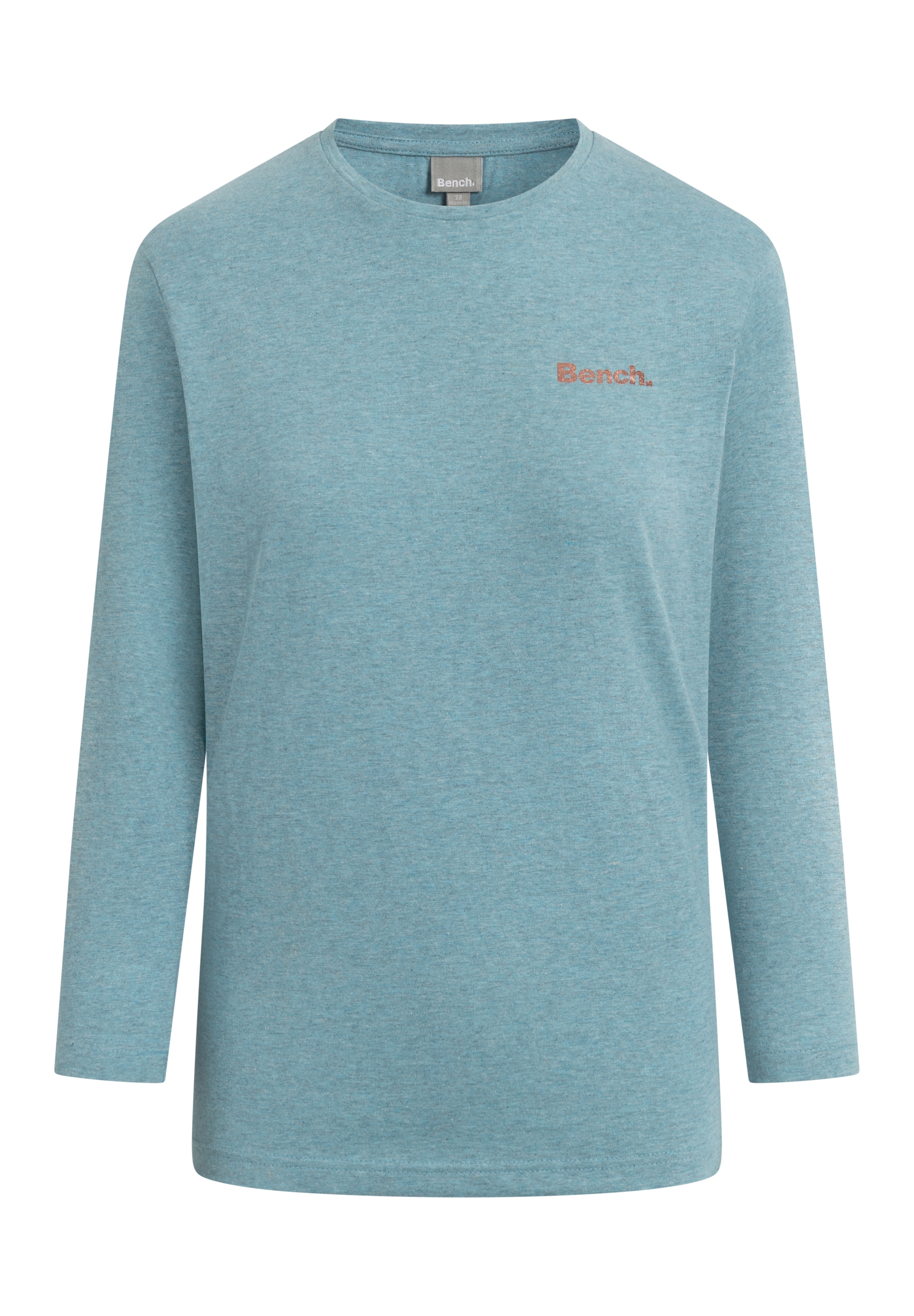 Bench. 3/4-Arm-Shirt »ROMILEY«, tailliertes Basic mit 3/4 Arm und Logoprint im Metallic-Holo Stil