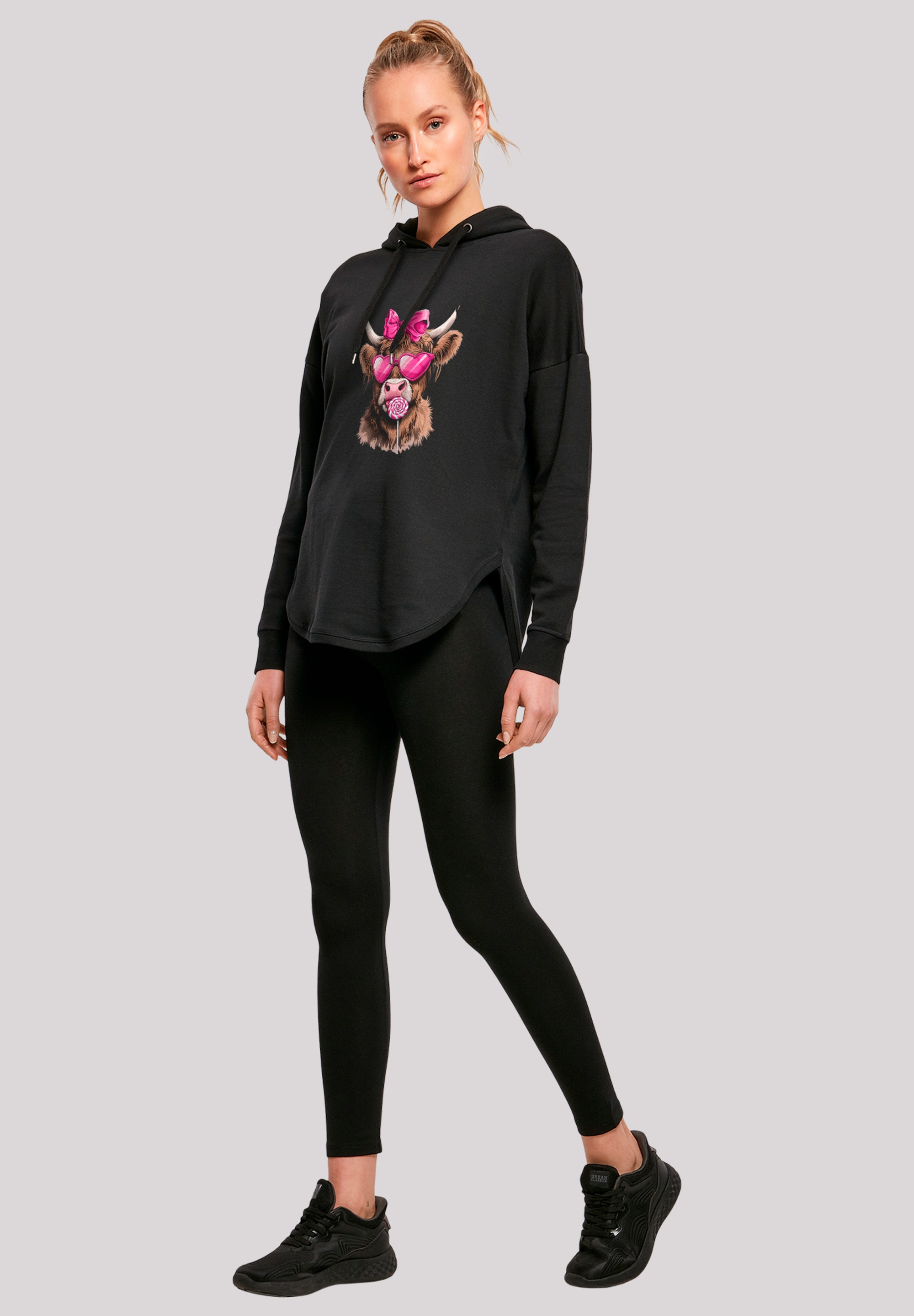 F4NT4STIC Kapuzenpullover »Highland Cow Valentinstag Sonnenbrille«, Premium Qualität