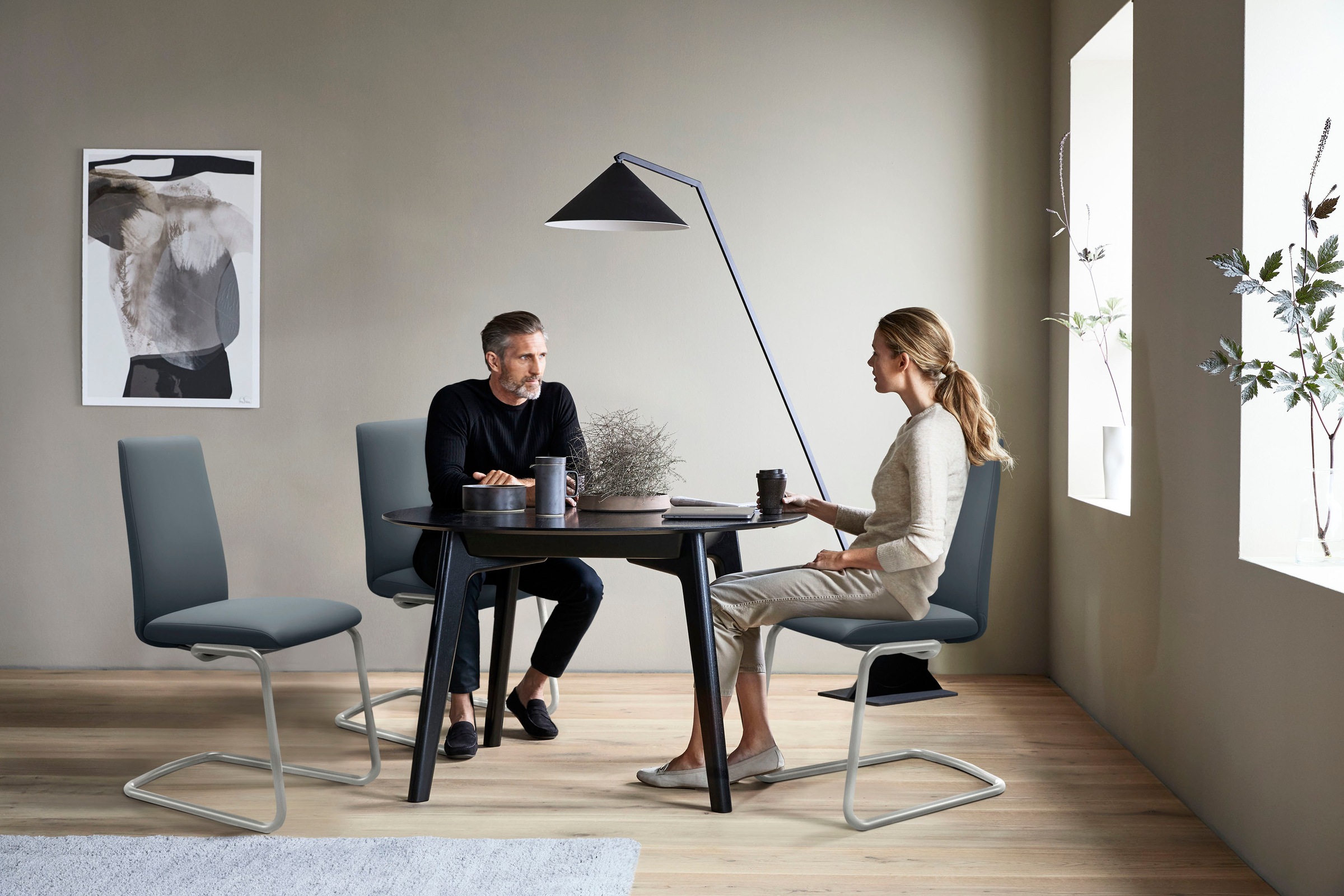 Stressless® Polsterstuhl »Laurel«, Leder BATICK, Low Back, Größe L, mit Beinen aus Stahl in Chrom glänzend
