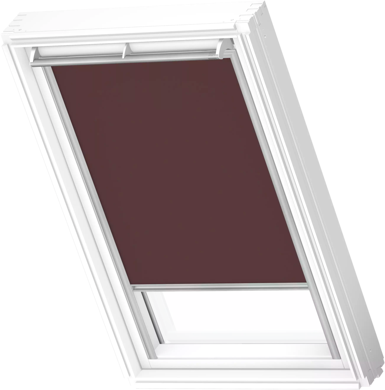Velux Verdunklungsrollo "Dkl 4559S" Verdunkelnd Ohne Bohren In Führungsschienen Alufarbene Führungsschienen & Griffleiste