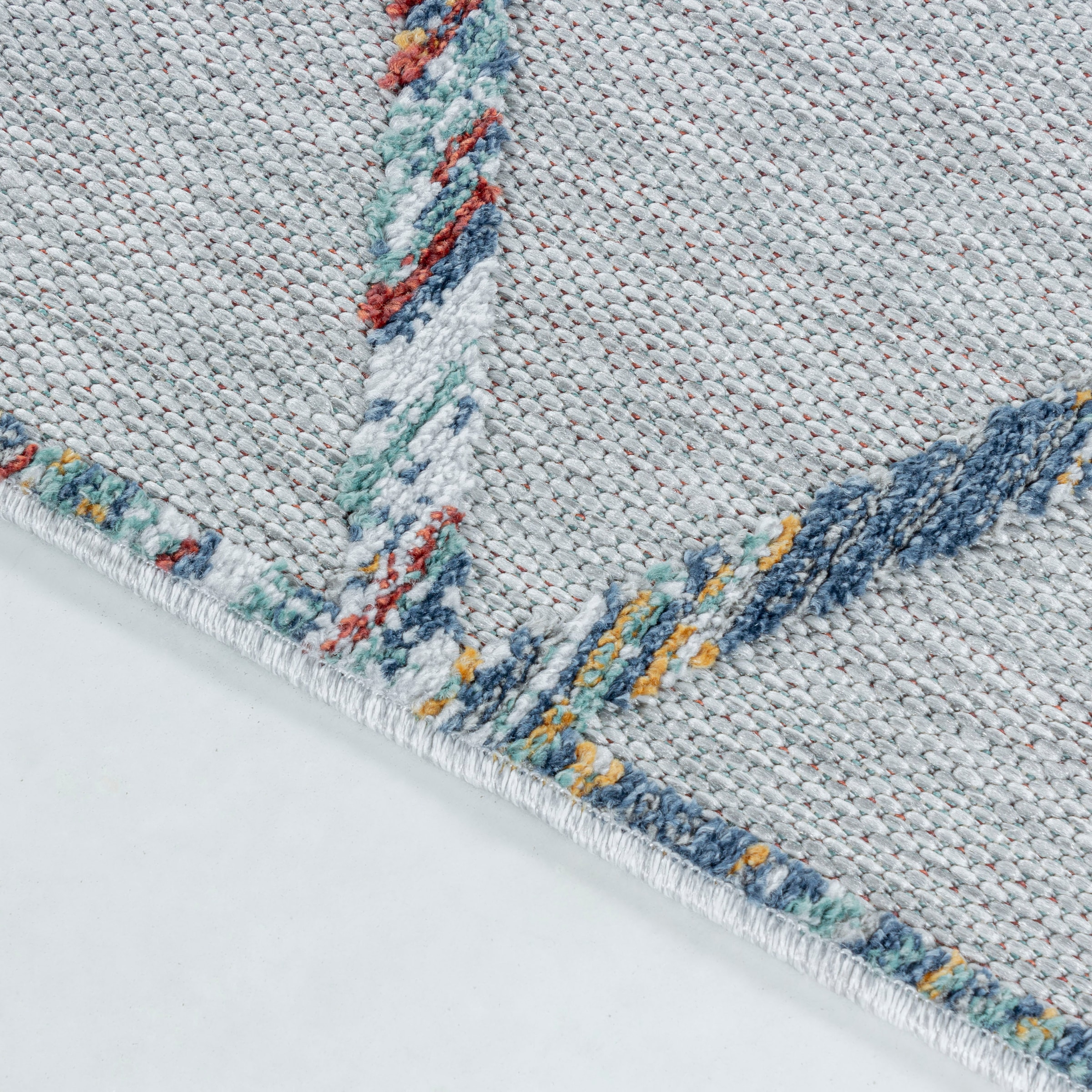 Ayyildiz Teppiche Teppich »BAHAMA 5151«, rechteckig, 8 mm Höhe, Läufer, Flachflor mit Hoch-Tief-Struktur, In-und Outdoor geeignet