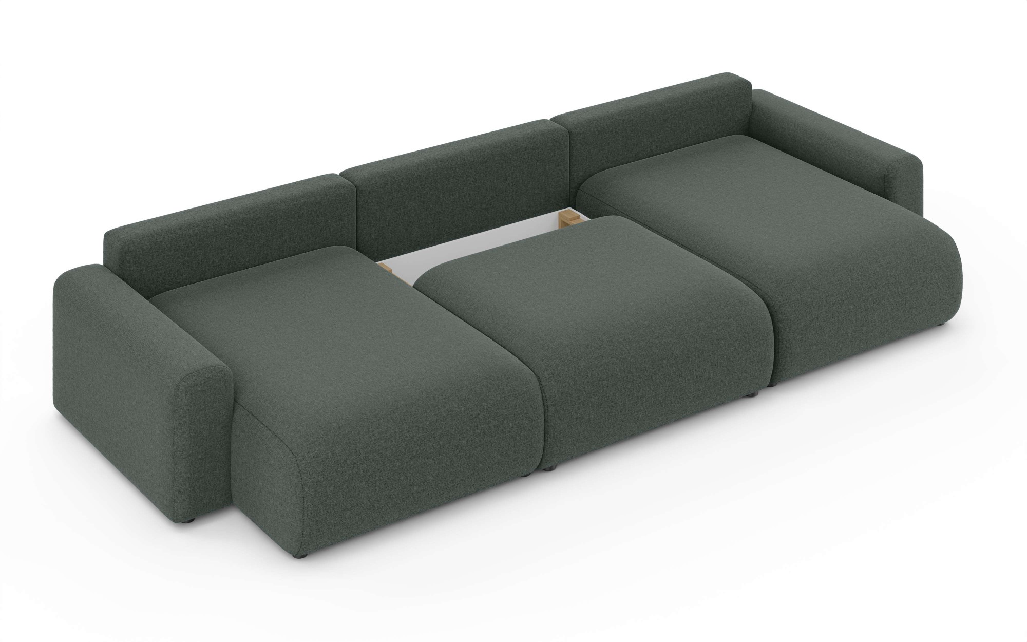 Home affaire Wohnlandschaft »LAKESIDE mit Bettfunktion und Bettkasten, Maße B/T/H: 332,5/142/84 cm«, U‑Form mit vielen Kissen und Wellenunterfederung