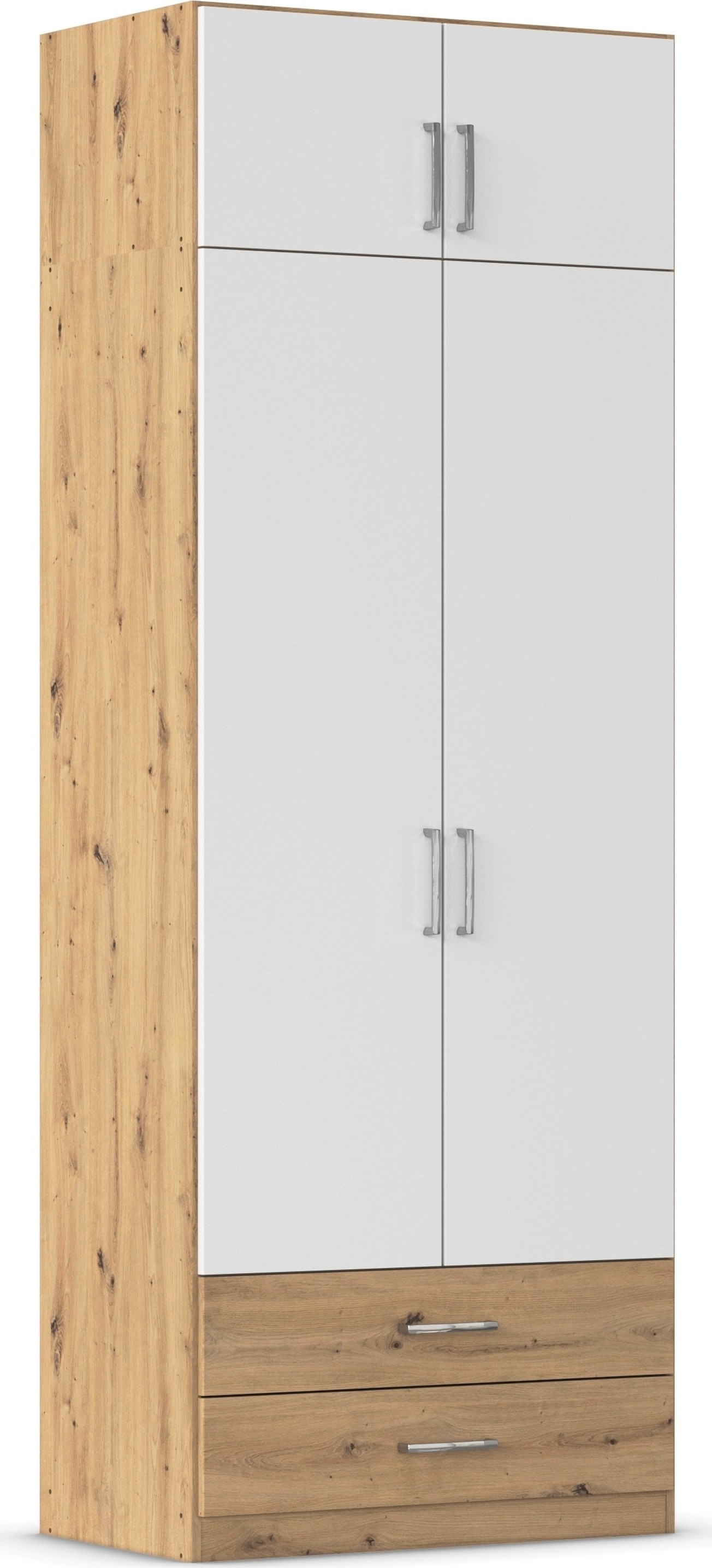 rauch "Schrank Garderobe Wäscheschrank GAMMA in 4 Breiten 91-226 cm" 3 verschiedene Ausstattungen BASIC/CLASSIC/PREMIUM (inkl. SOFT-CLOSE), mit Schubladen und Schrankaufsatz, schlichtes Design MADE IN GERMANY