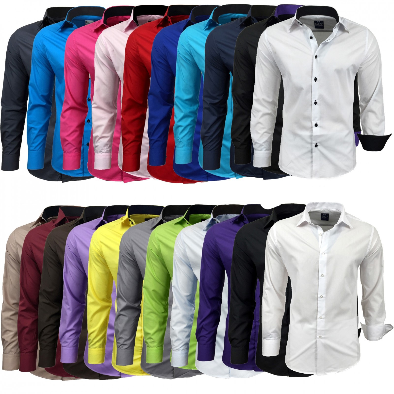 GTIN: 4251470406410 aus farblich Polyester, Elementen, Neal Ladendirekt Rusty Langarmhemd Preisvergleich | abgesetzten mit für