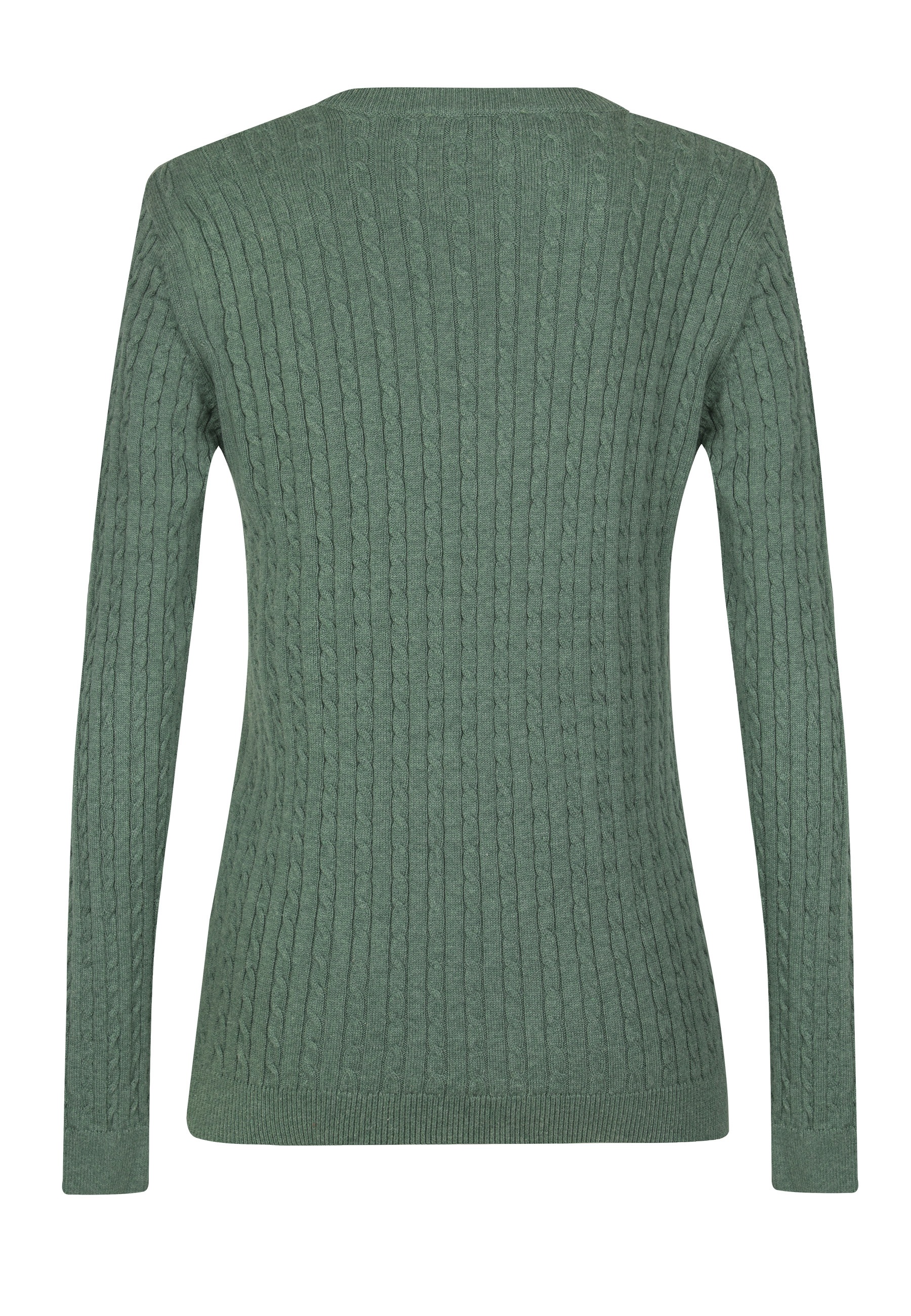 Felix Hardy V-Neck Cable Knit Pullover Green L 2