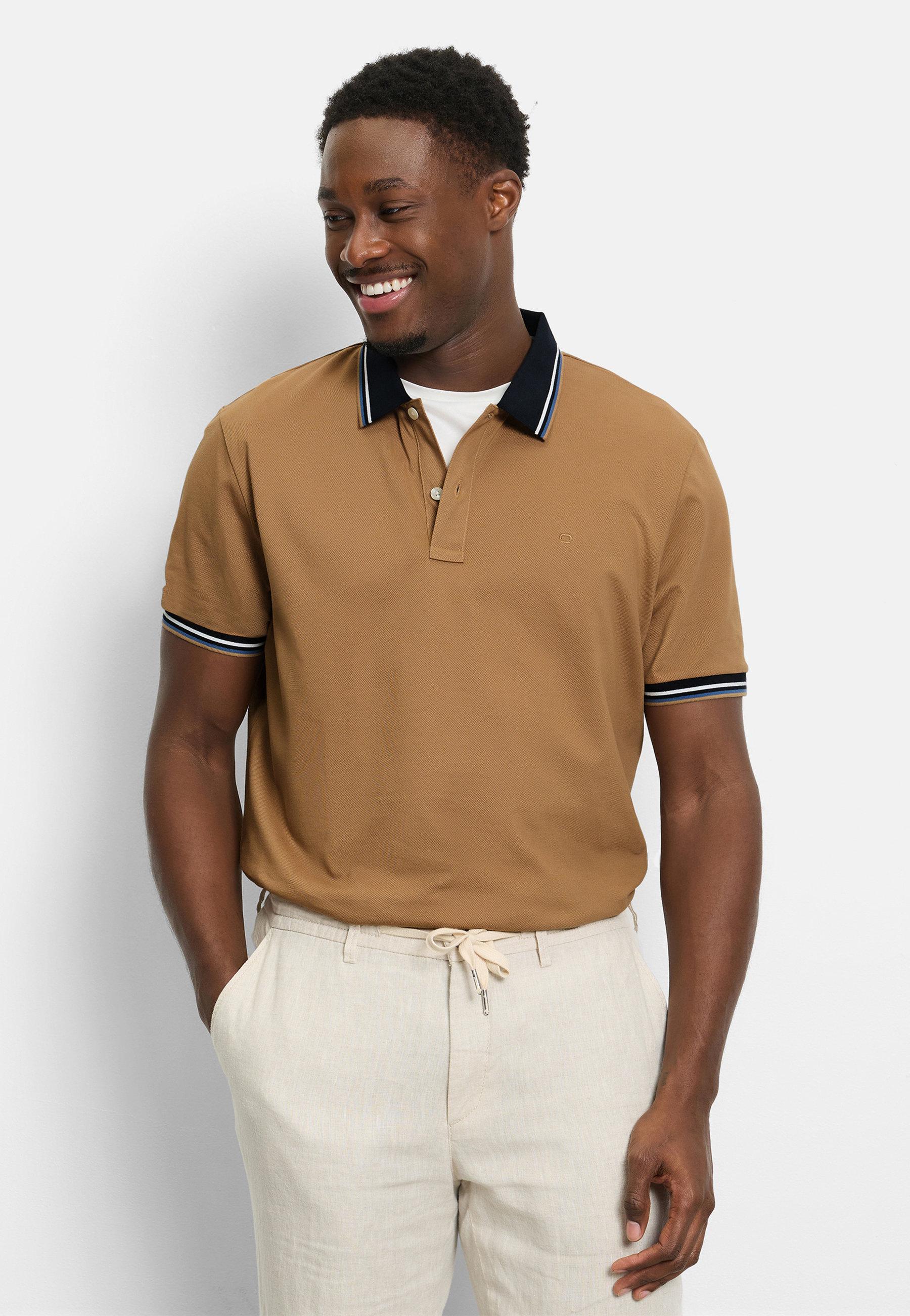 OLYMP Poloshirt "OLYMP Casual Wirk, Regular Fit"