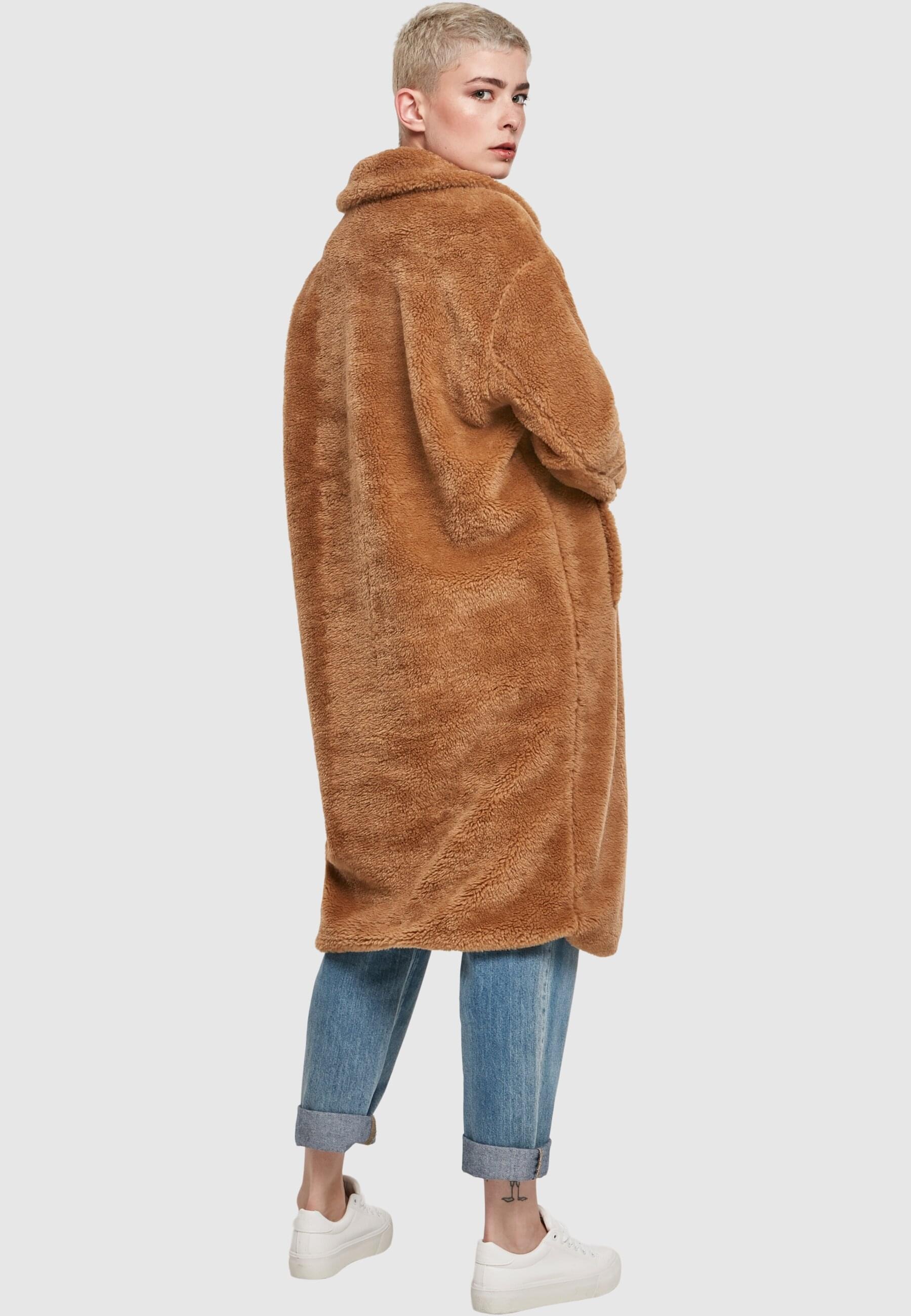 URBAN CLASSICS Winterjacke »Urban Classics Damen Ladies Oversized Teddy Coat«, (1 St.), ohne Kapuze