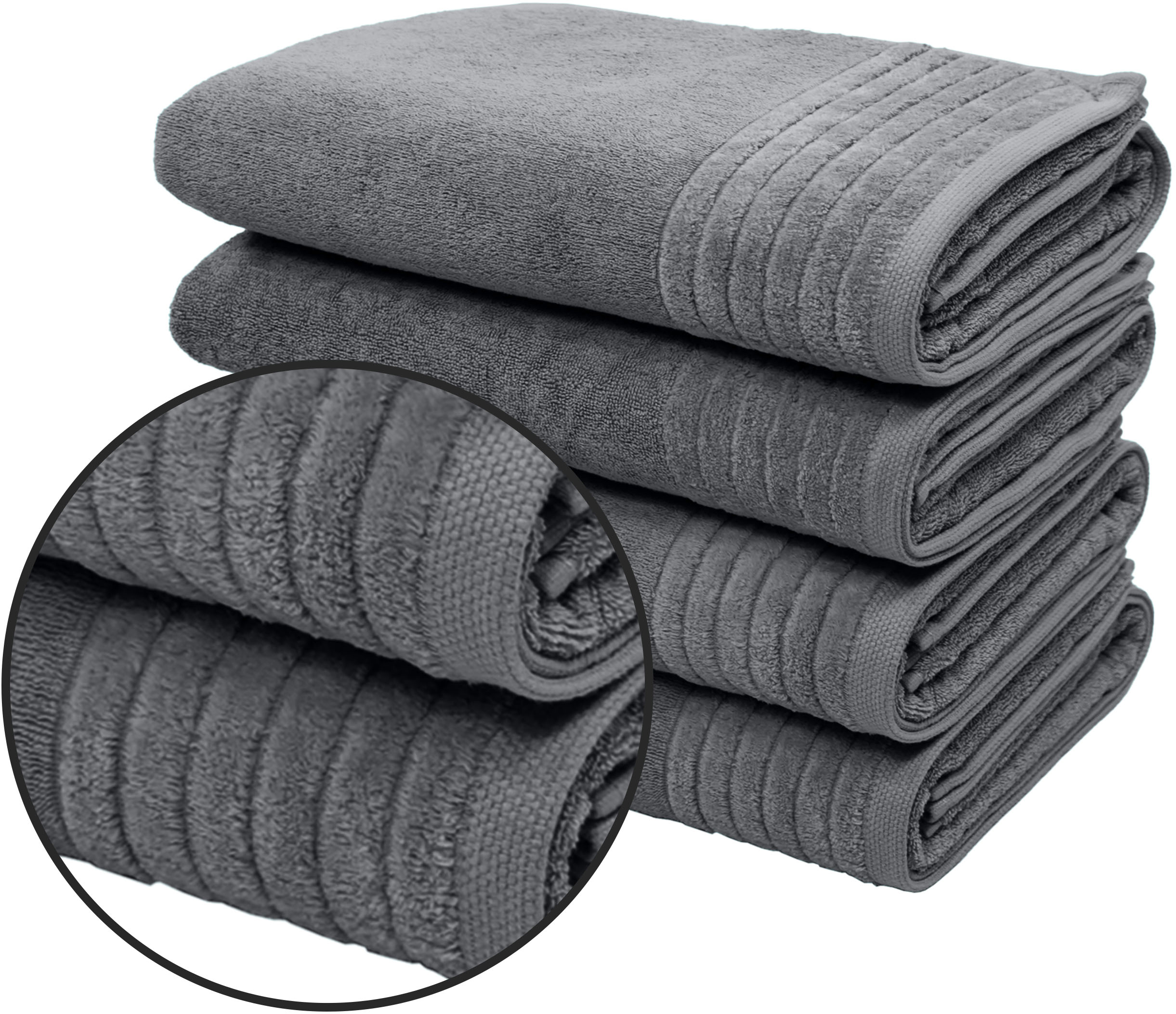 OTTO home Duschtücher "Sanremo Premium, Premium Handtücher, 600 gr/m², 70x140cm" mit Bordüre, flauschig und weich, dicke Qualität, 5 Jahre Garantie