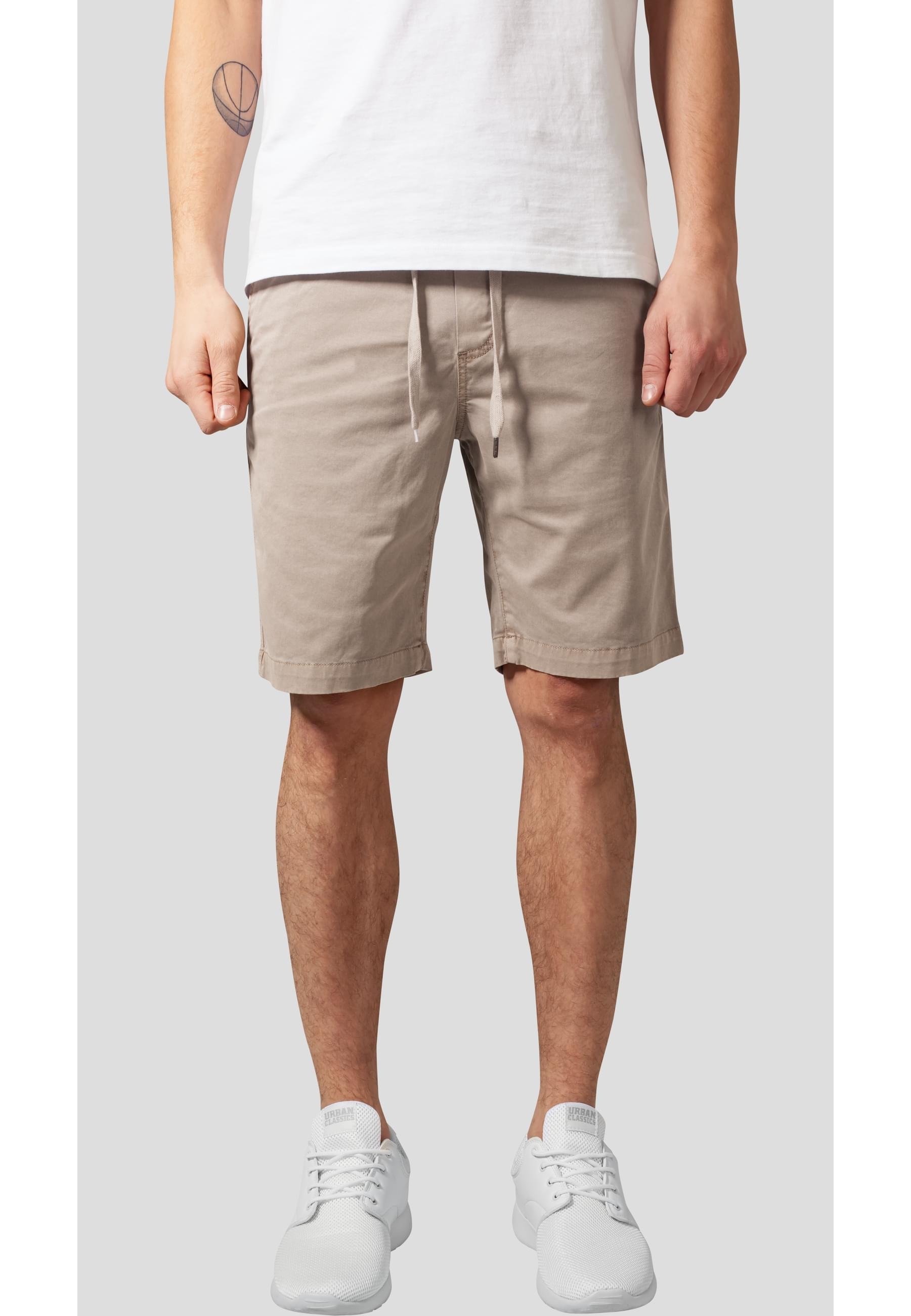 URBAN CLASSICS Stoffhose »Urban Classics Herren Stretch Twill Joggshorts«, (1 tlg.)