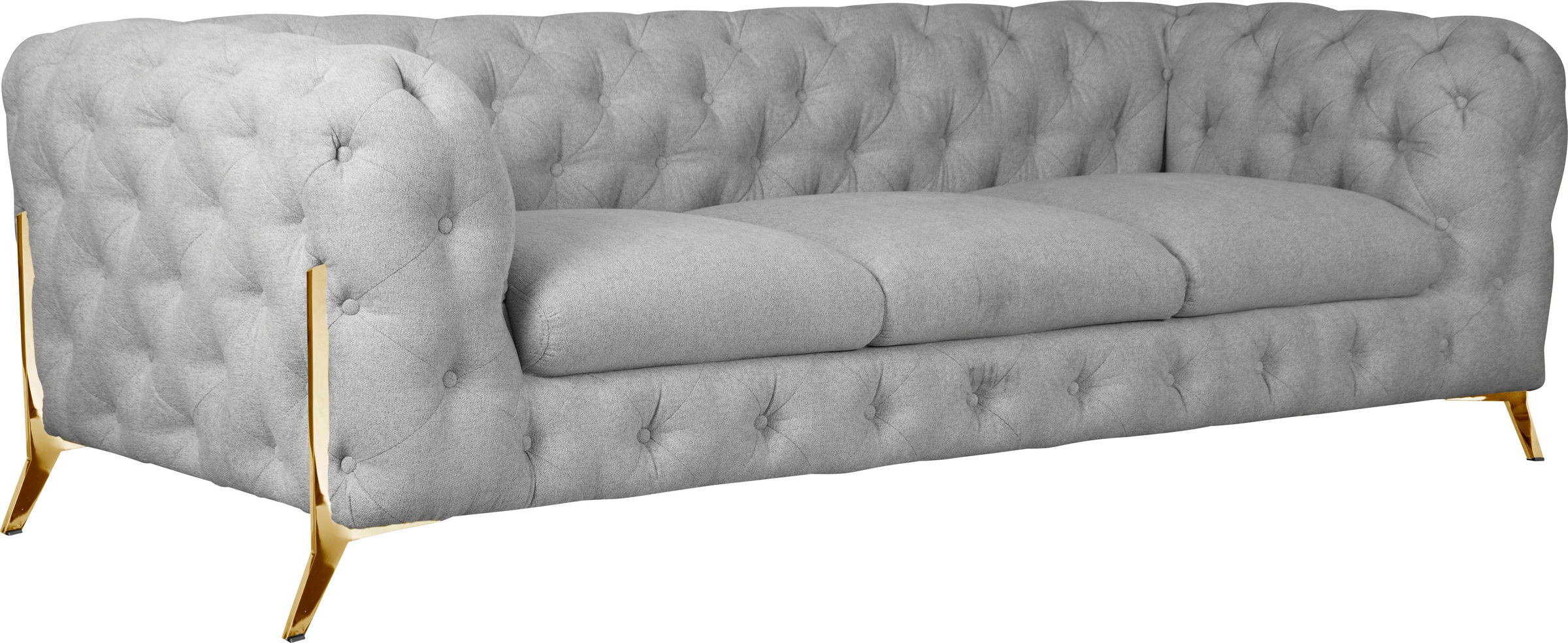 Leonique Chesterfield-Sofa »Amaury«, aufwändige Knopfheftung, moderne Chesterfield Optik, Fußfarbe wählbar