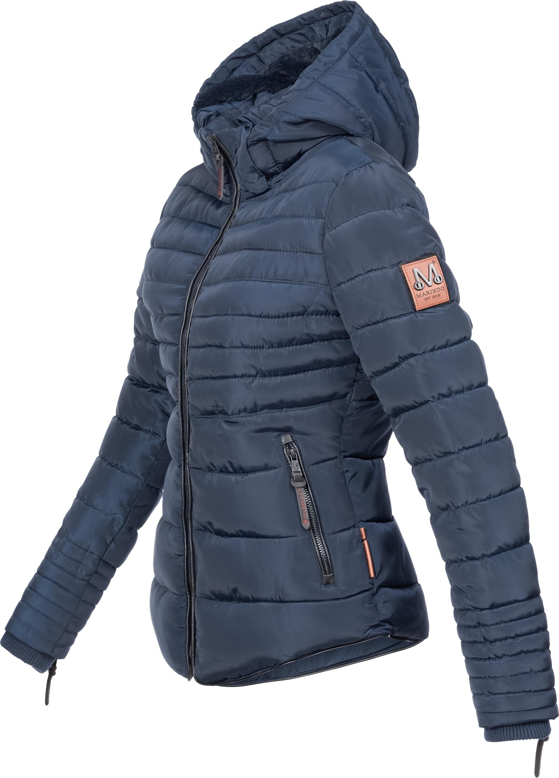 Marikoo Winterjacke »Amber«, mit Kapuze, stylische Steppjacke mit Teddyfutter