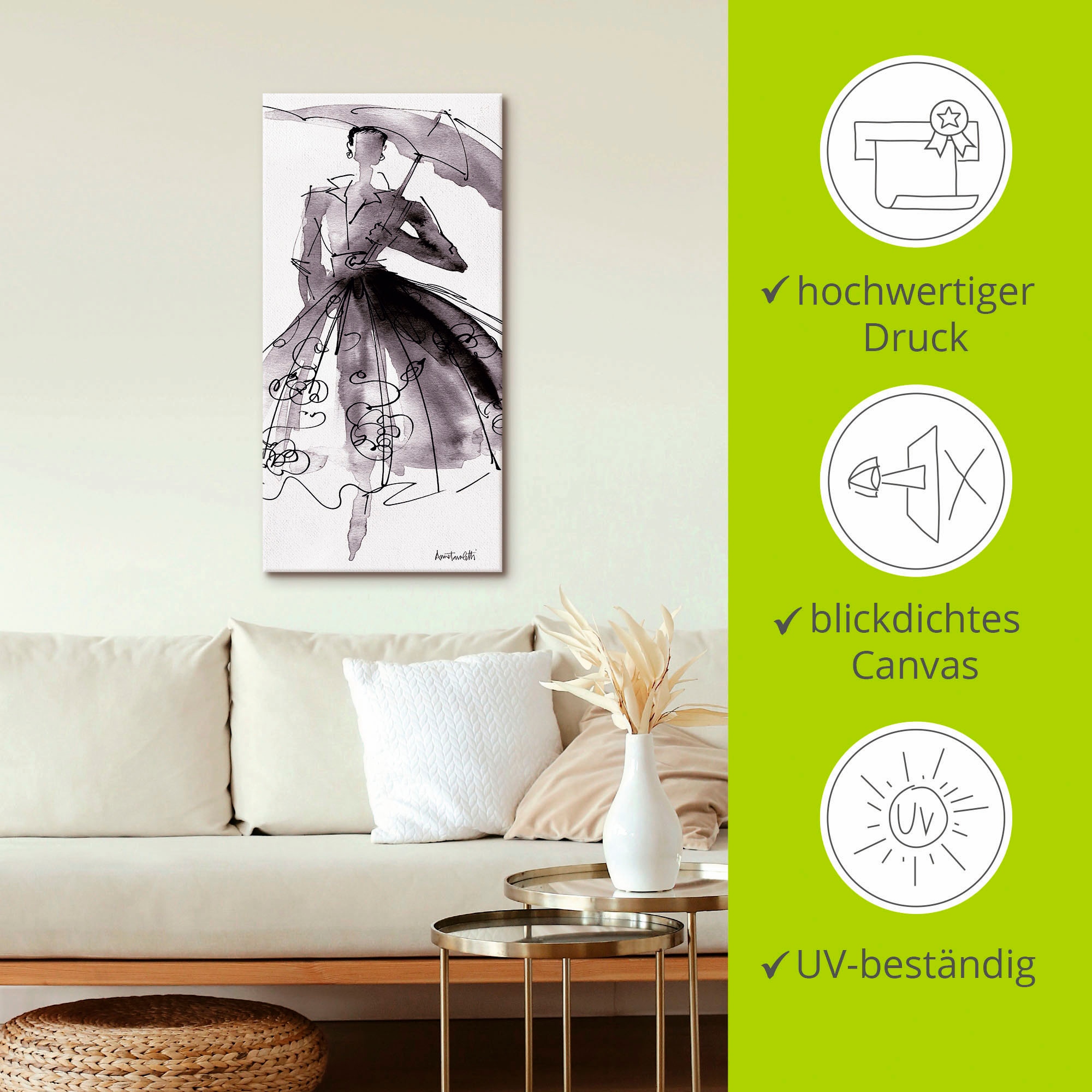 Artland Wandbild »Mode Skizzenbuch VI«, Mode, (1 St.), als Leinwandbild, Poster, Wandaufkleber in verschied. Größen