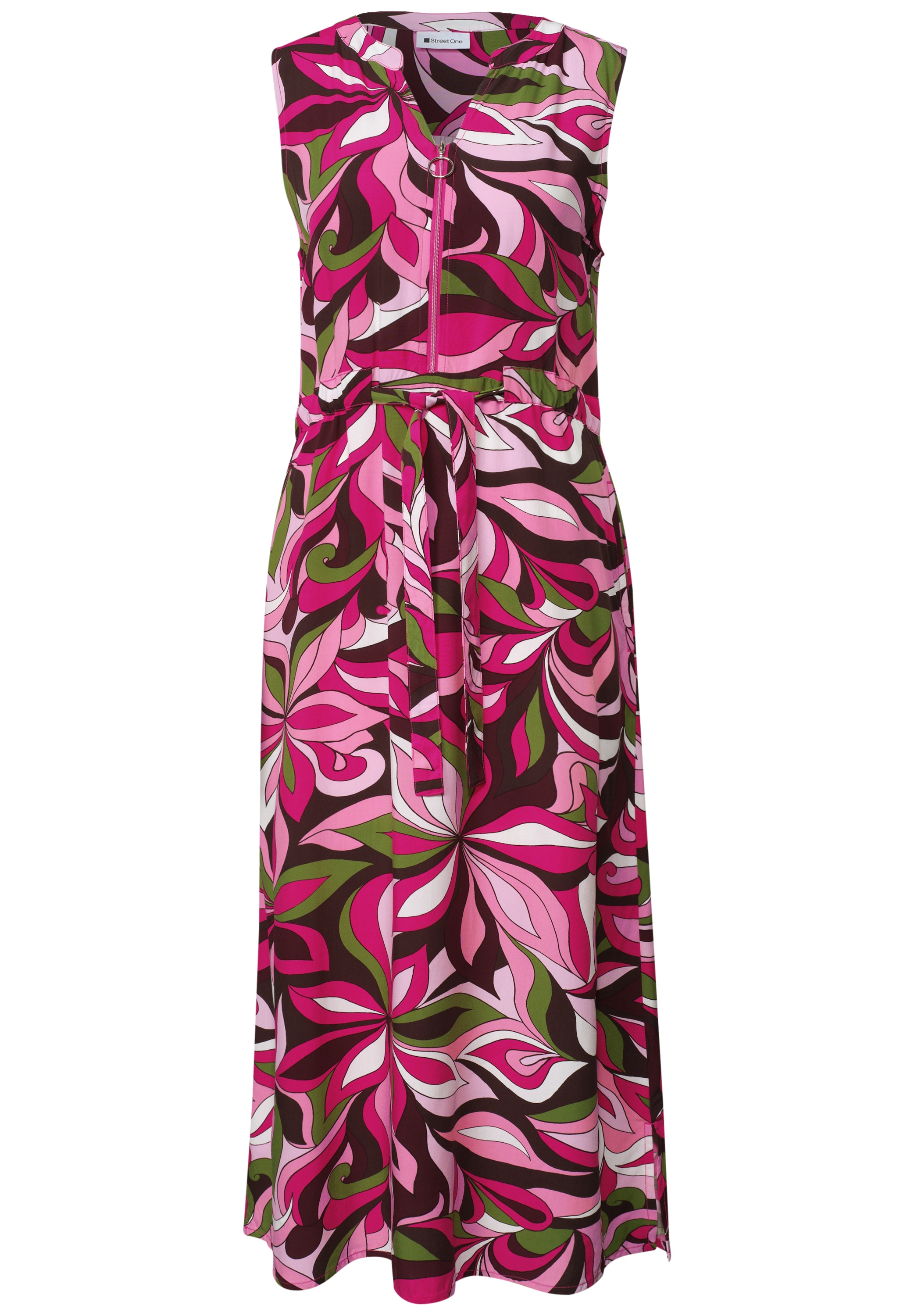 STREET ONE Midikleid Eingrifftaschen aus Viskose