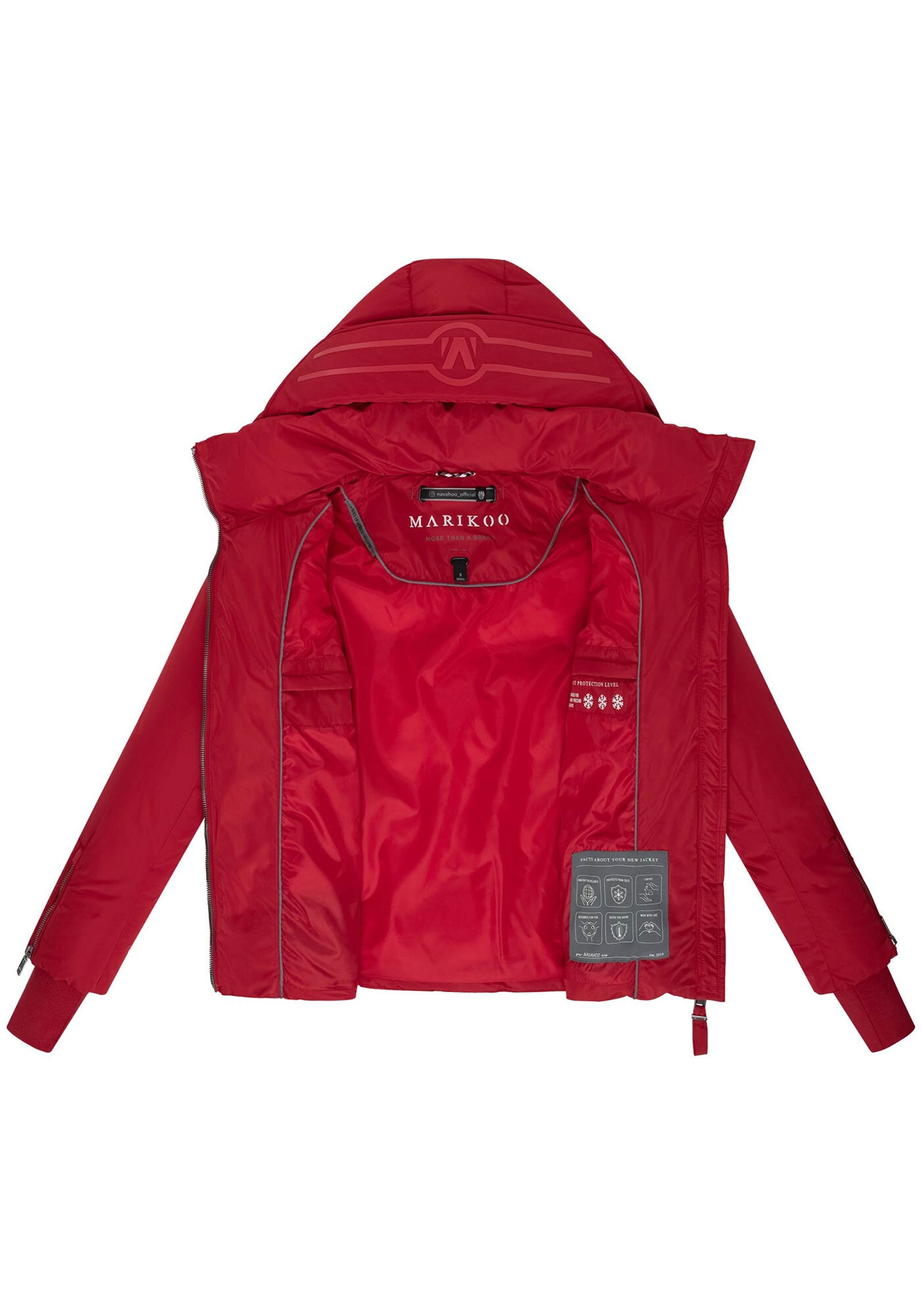 Marikoo Winterjacke »Aleynaa«, Winterjacke mit Taillengürtel